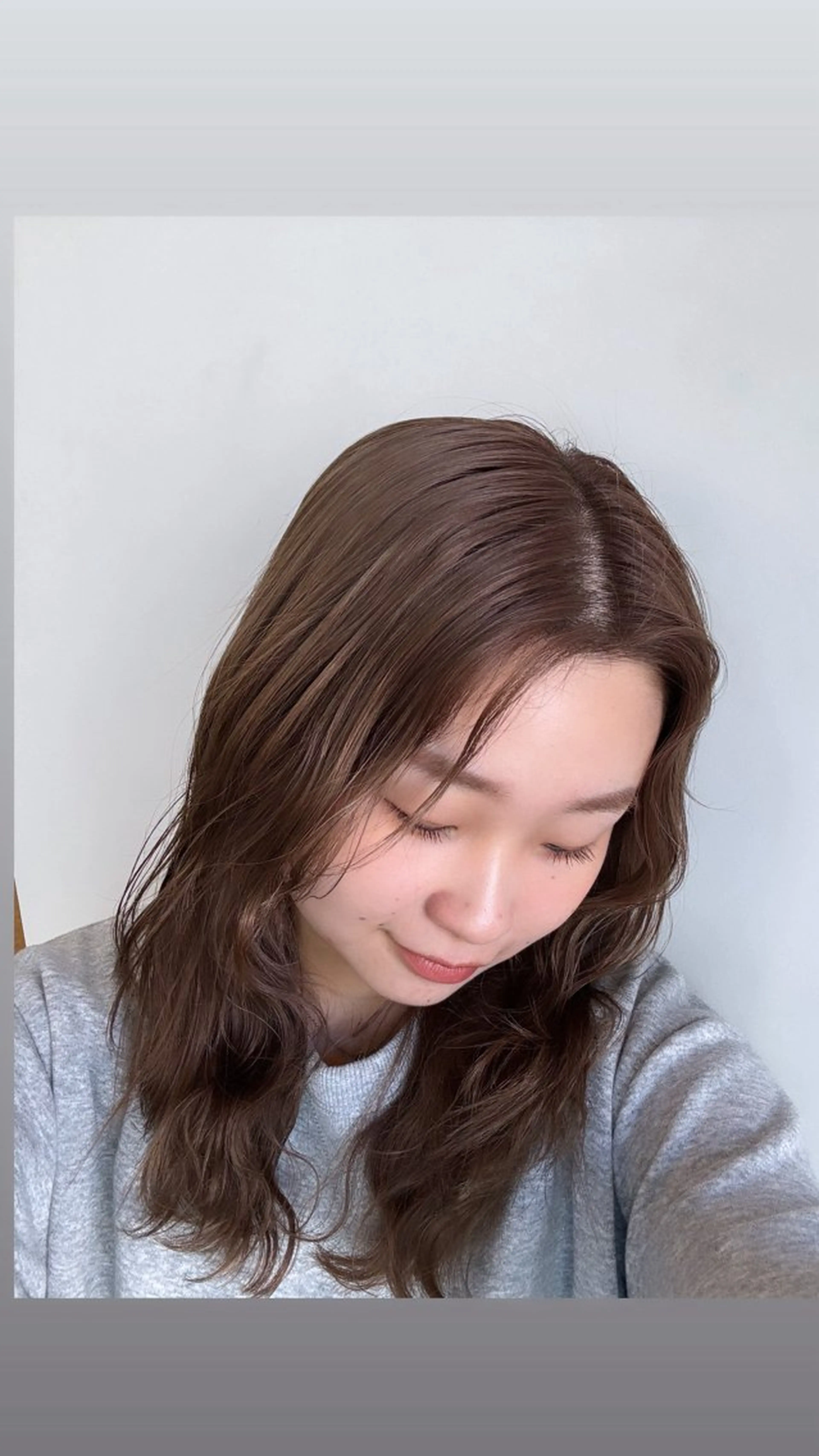 セミロング 透明感カラー🤎/ ツヤカラー/さくらのヘアスタイル