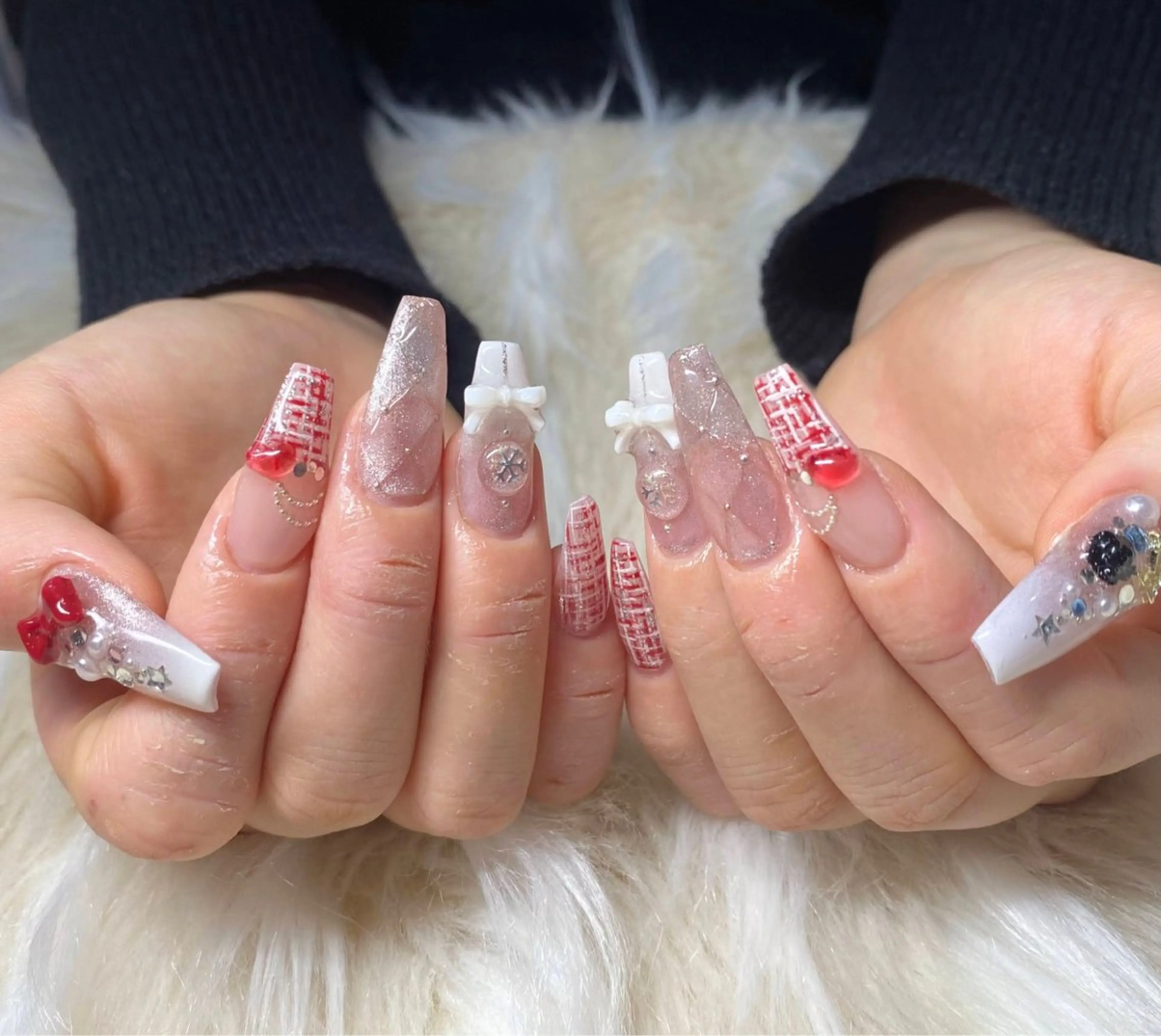 ネイル 長さ出し フレンチネイル ジェルネイル グラデーション 韓国ネイル ハンドネイル Nail&eye Belire 新宿のネイルデザイン