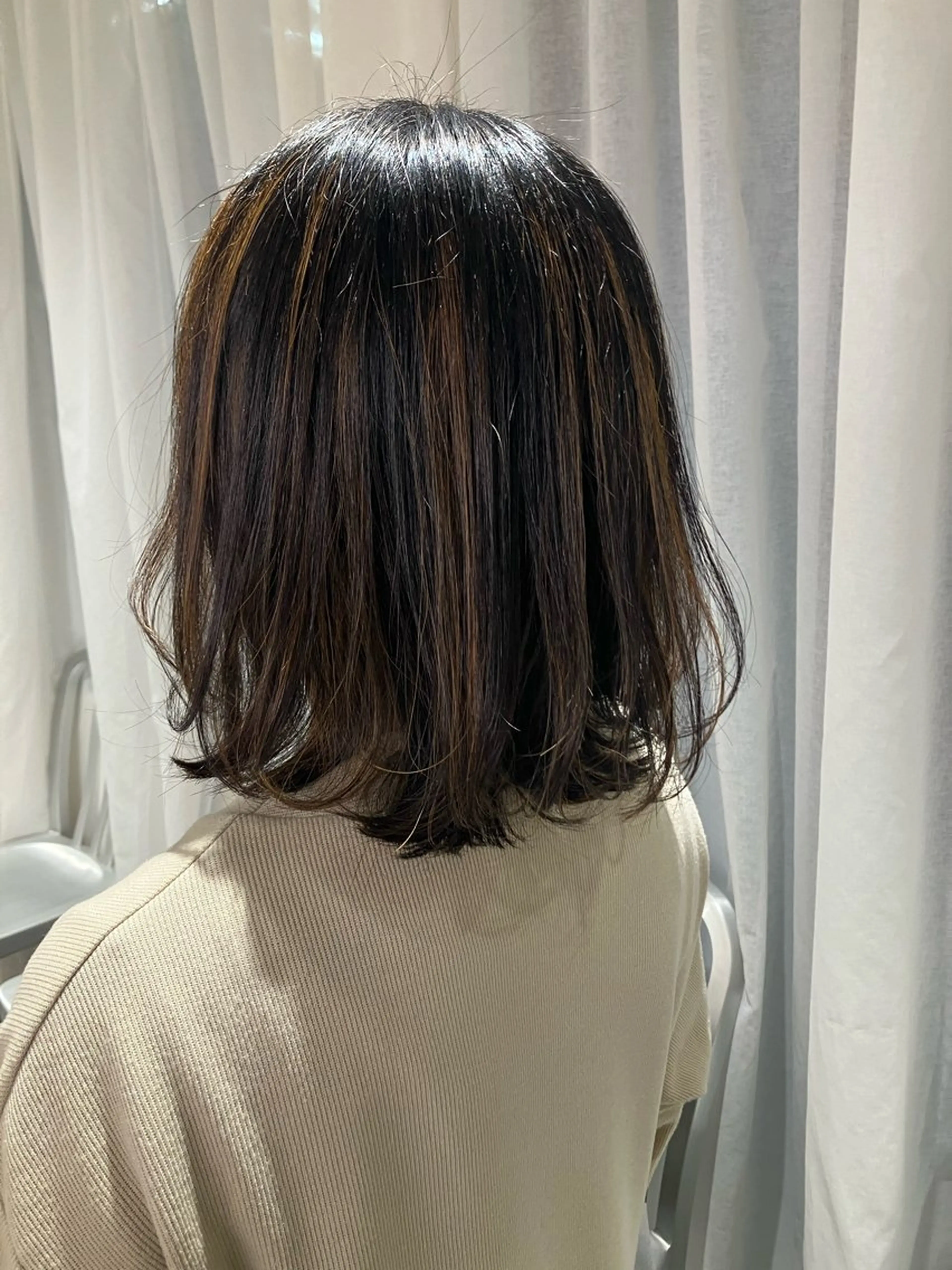 ミディアム 河合 郁生のヘアスタイル