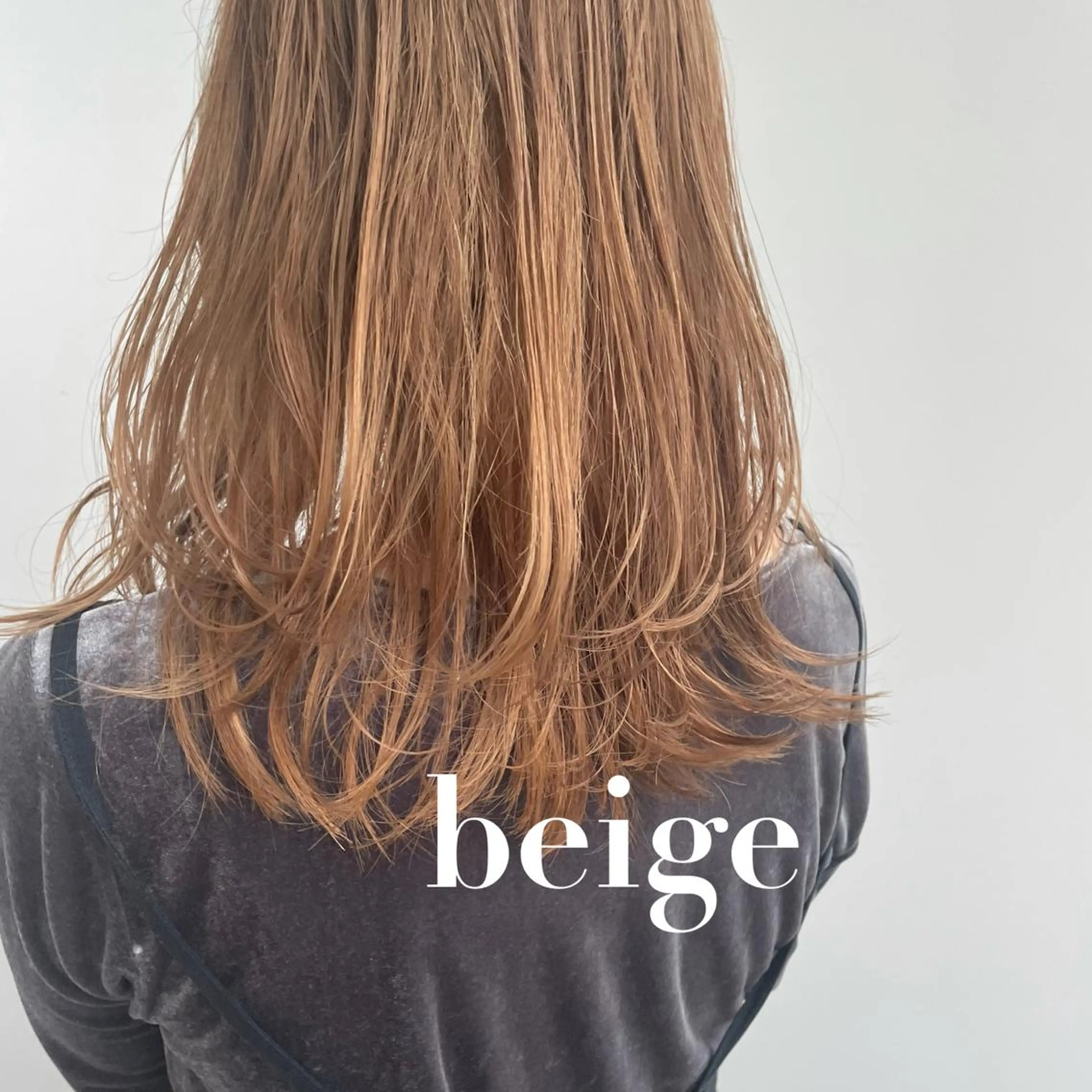 セミロング カラー ベージュカラー ブリーチ ブリーチなしカラー ボブ/ミディアム 親しみやすさ/さくらのヘアスタイル