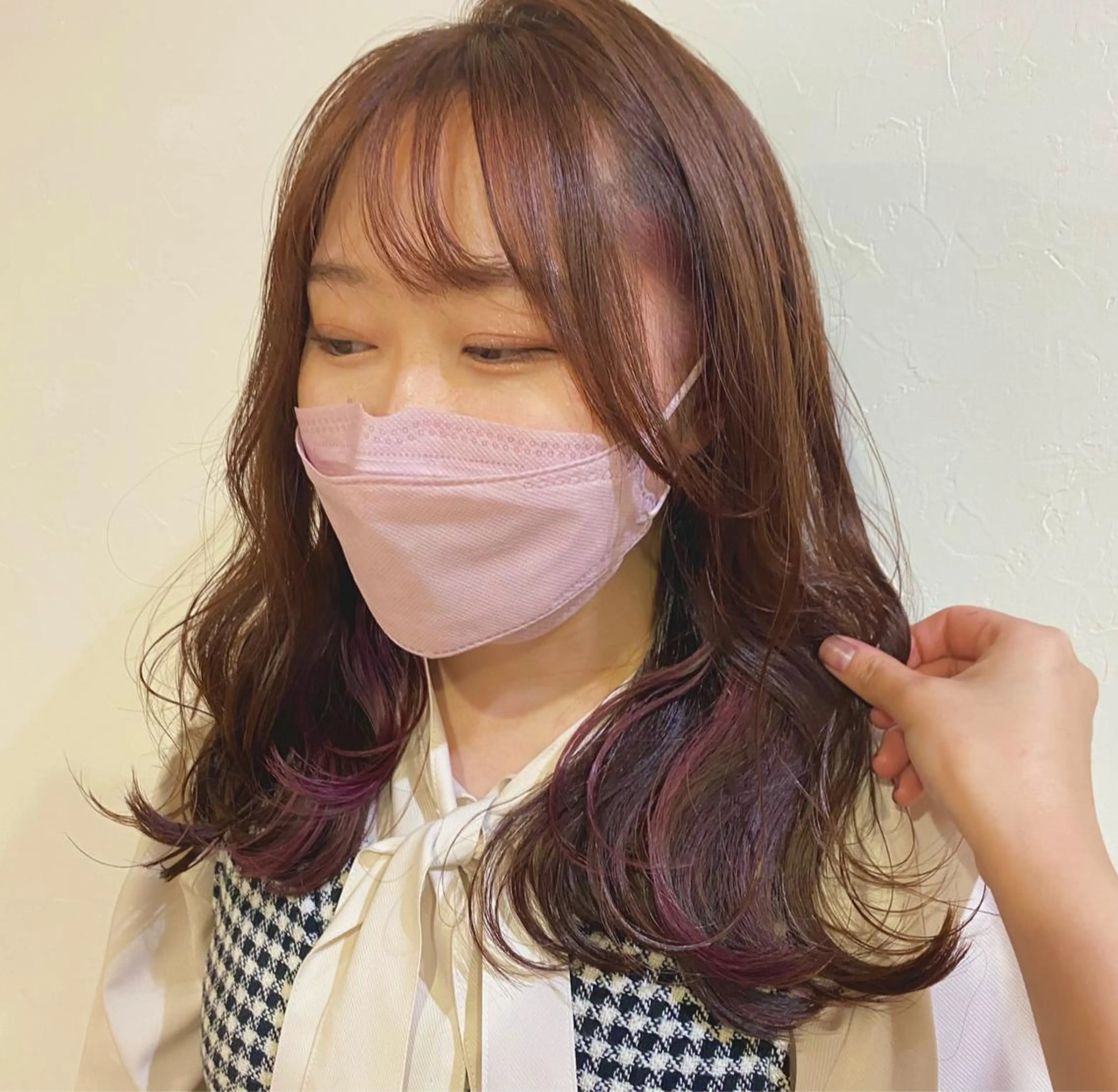 ミディアム カラー 青木 梢のヘアスタイル