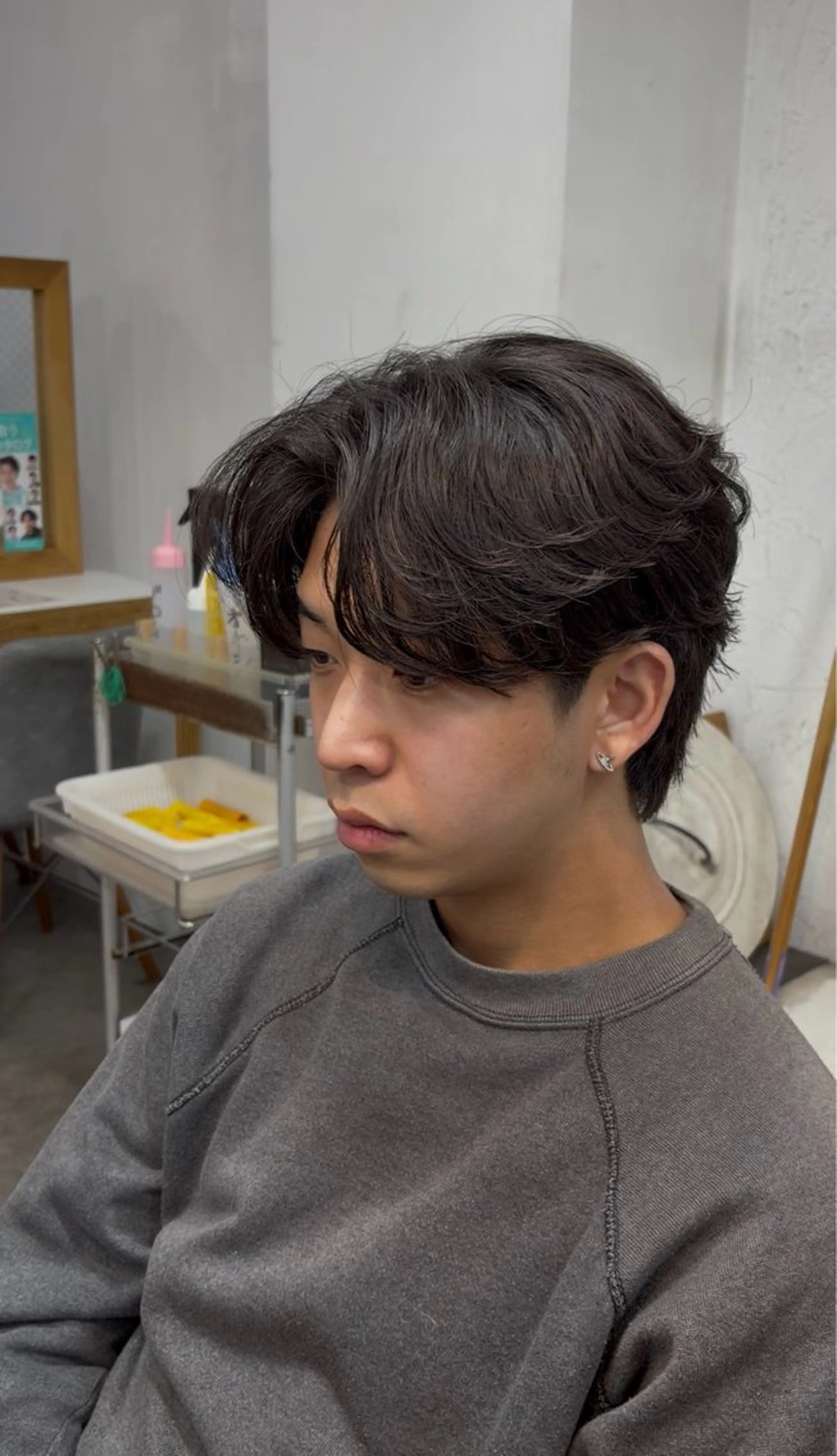 パーマ メンズ フェザーパーマ メンズパーマ カット パーマ フェザーパーマ原宿 fifth 凜空のヘアスタイル