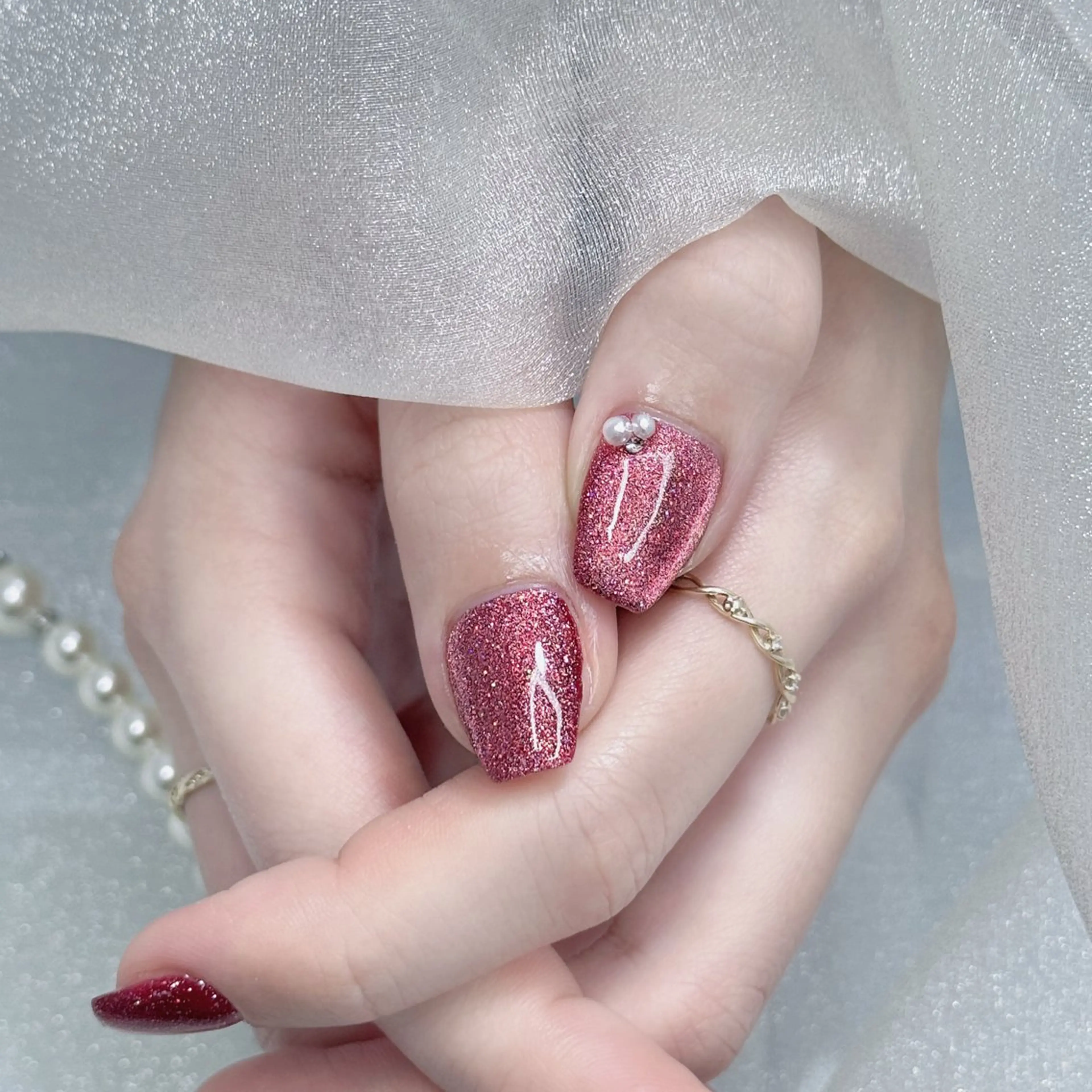 ネイル ストーンネイル ハンドネイル Nail salon Lycoris キキのネイルデザイン