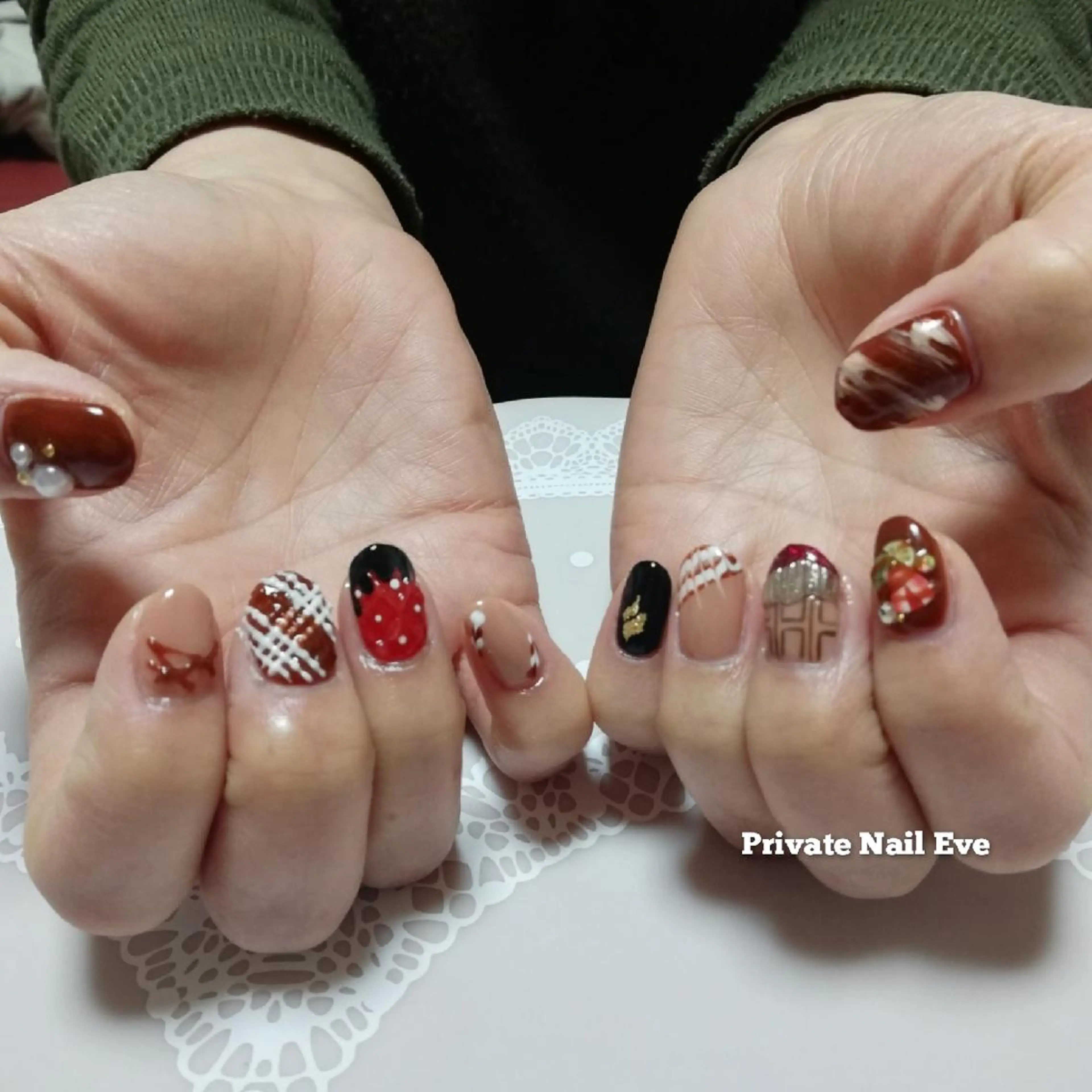 ネイル バレンタイン ハンドネイル ネイル junkoのネイルデザイン