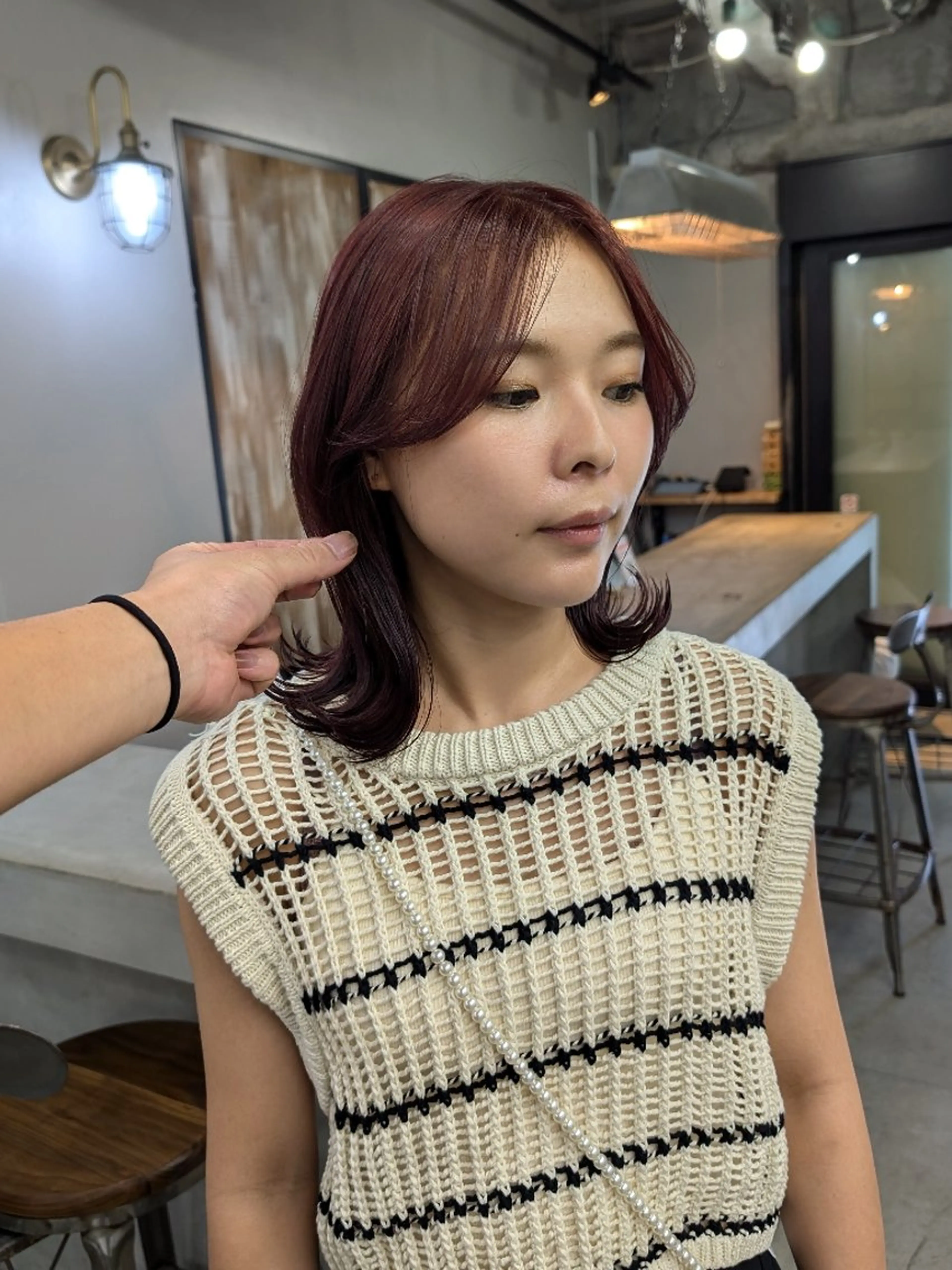 ミディアム ヘアアレンジ カラー 【毛流れヘア】 人気No.1/ユウキのヘアスタイル