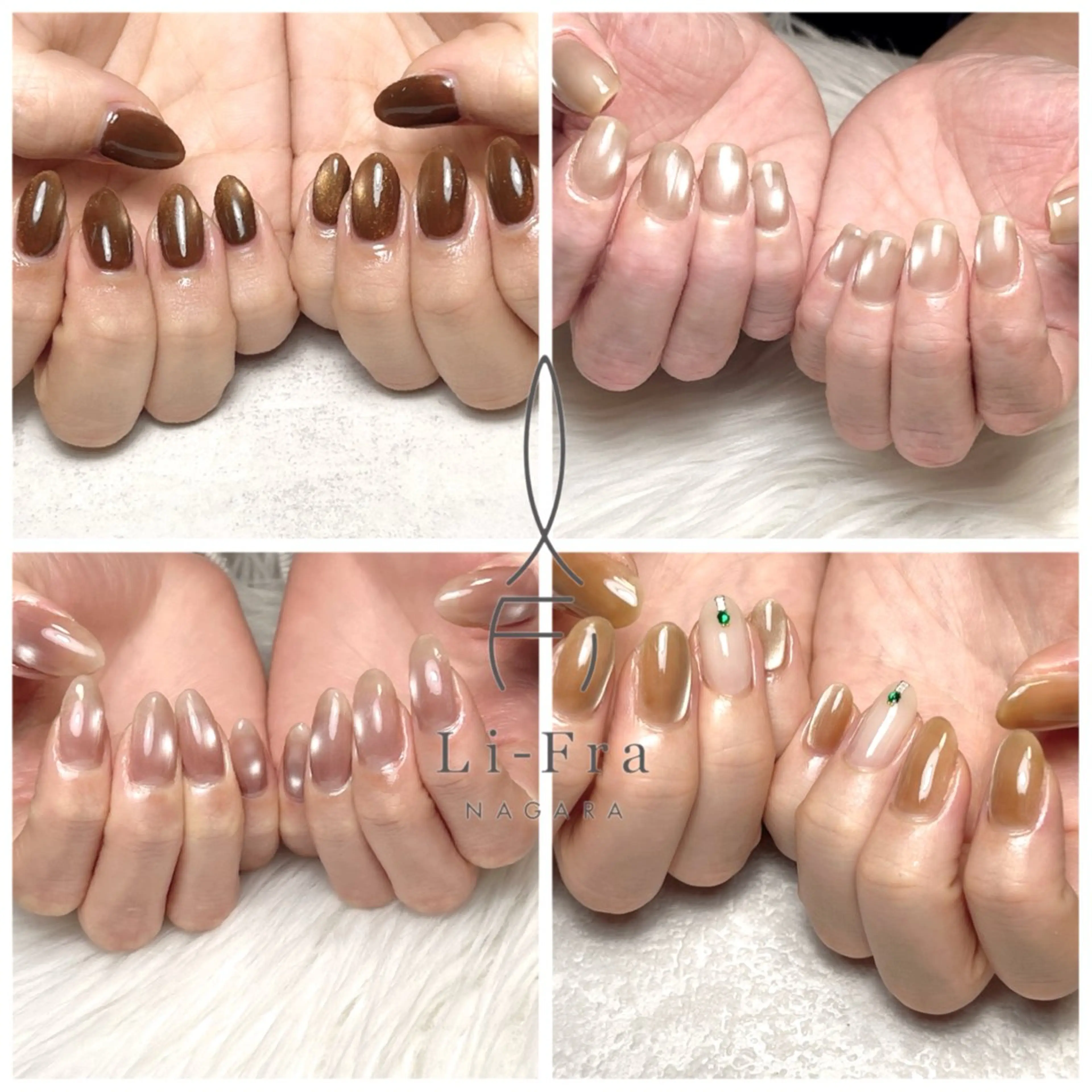 【ハンドorフット】ちゅるんキラキラ選べる！マグネットorフラッシュネイル☀️の写真