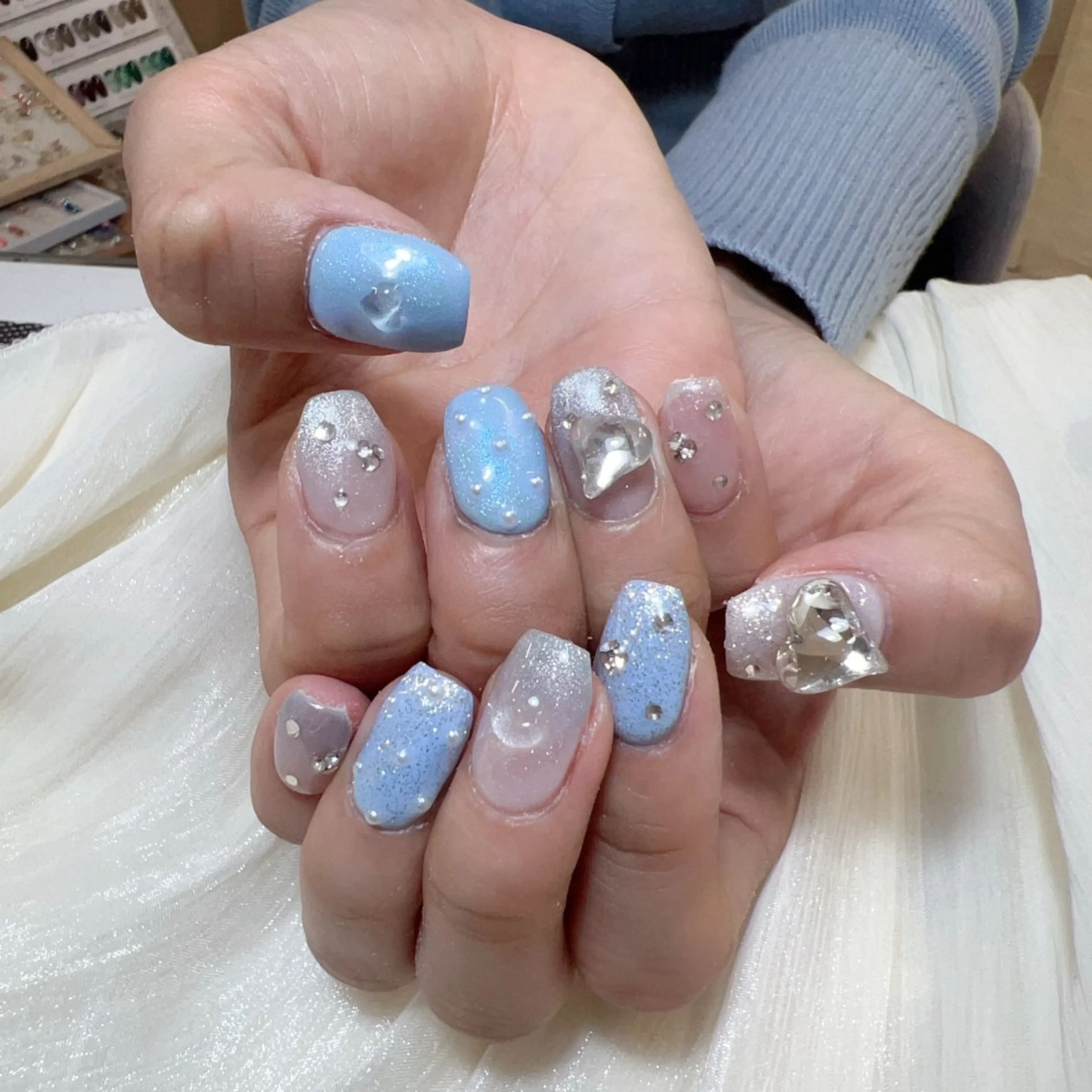 ネイル ハンドネイル 🎀nana🫧 ワンホンネイル🎀のネイルデザイン