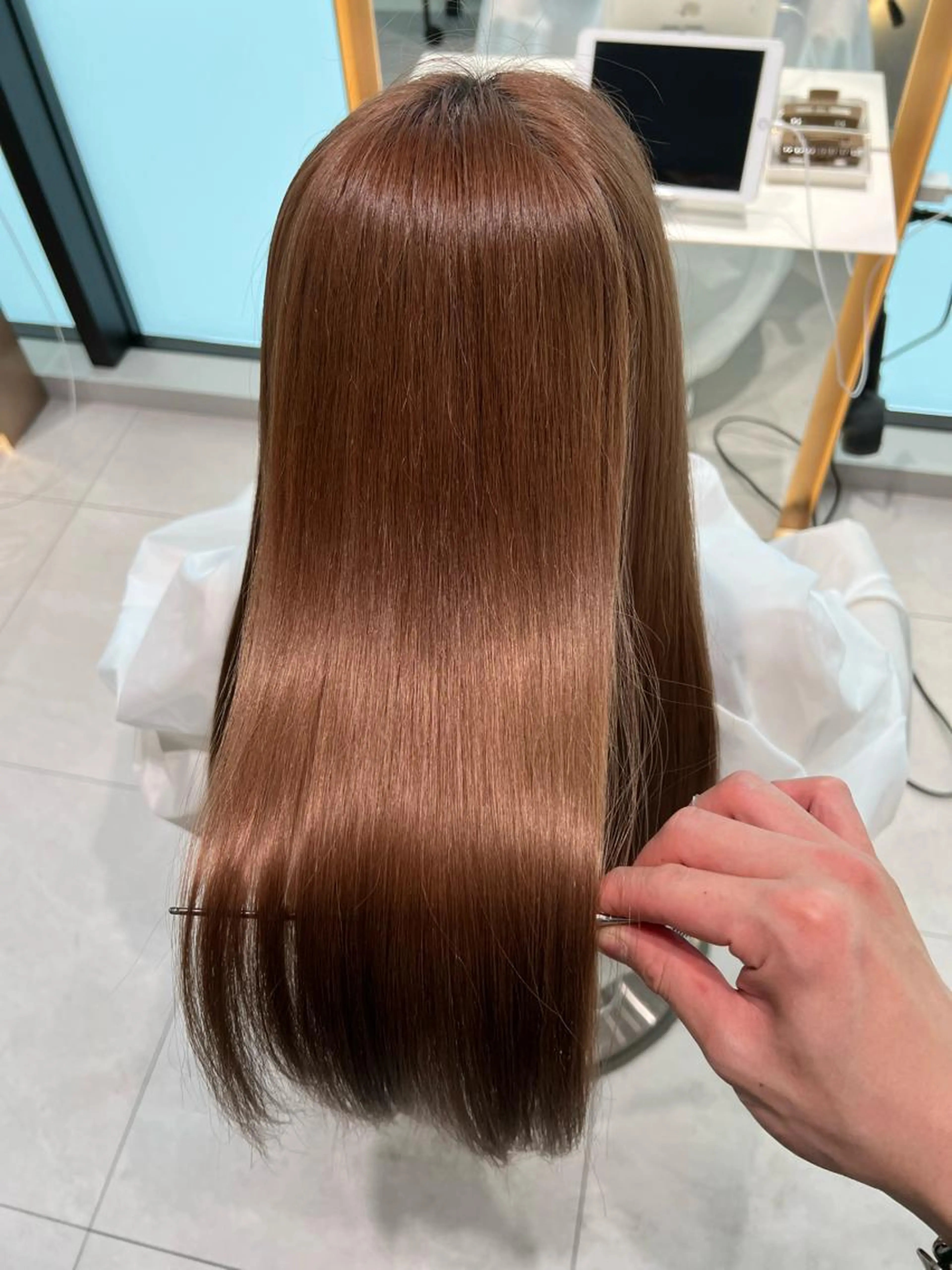 【ブリーチ毛だからと諦めてた方必見 🍓】ブリーチ縮毛矯正カットトリートメント+美髪ケアカラーの写真