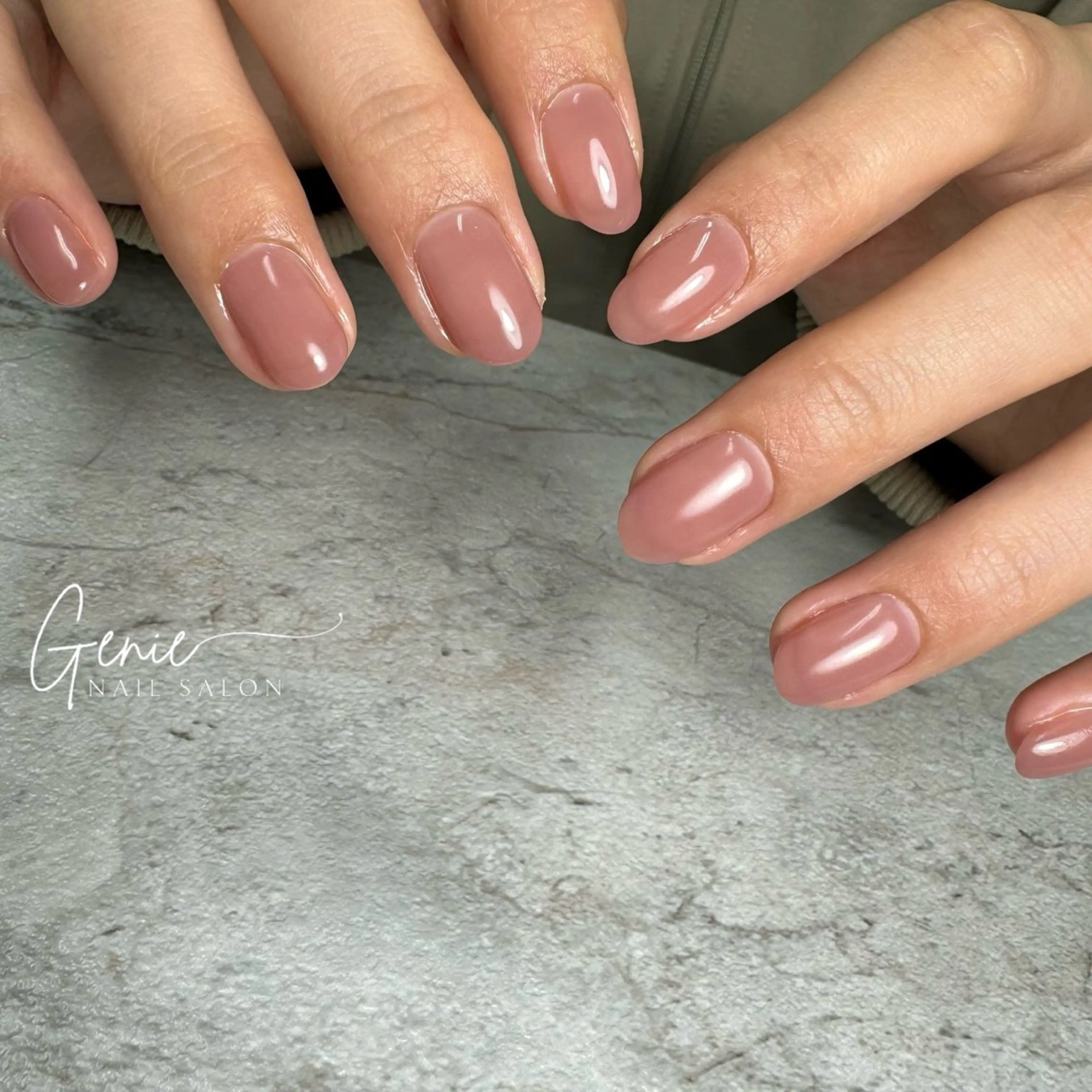 ネイル オフィスネイル ワンカラーネイル ハンドネイル Nail salon Genieのネイルデザイン