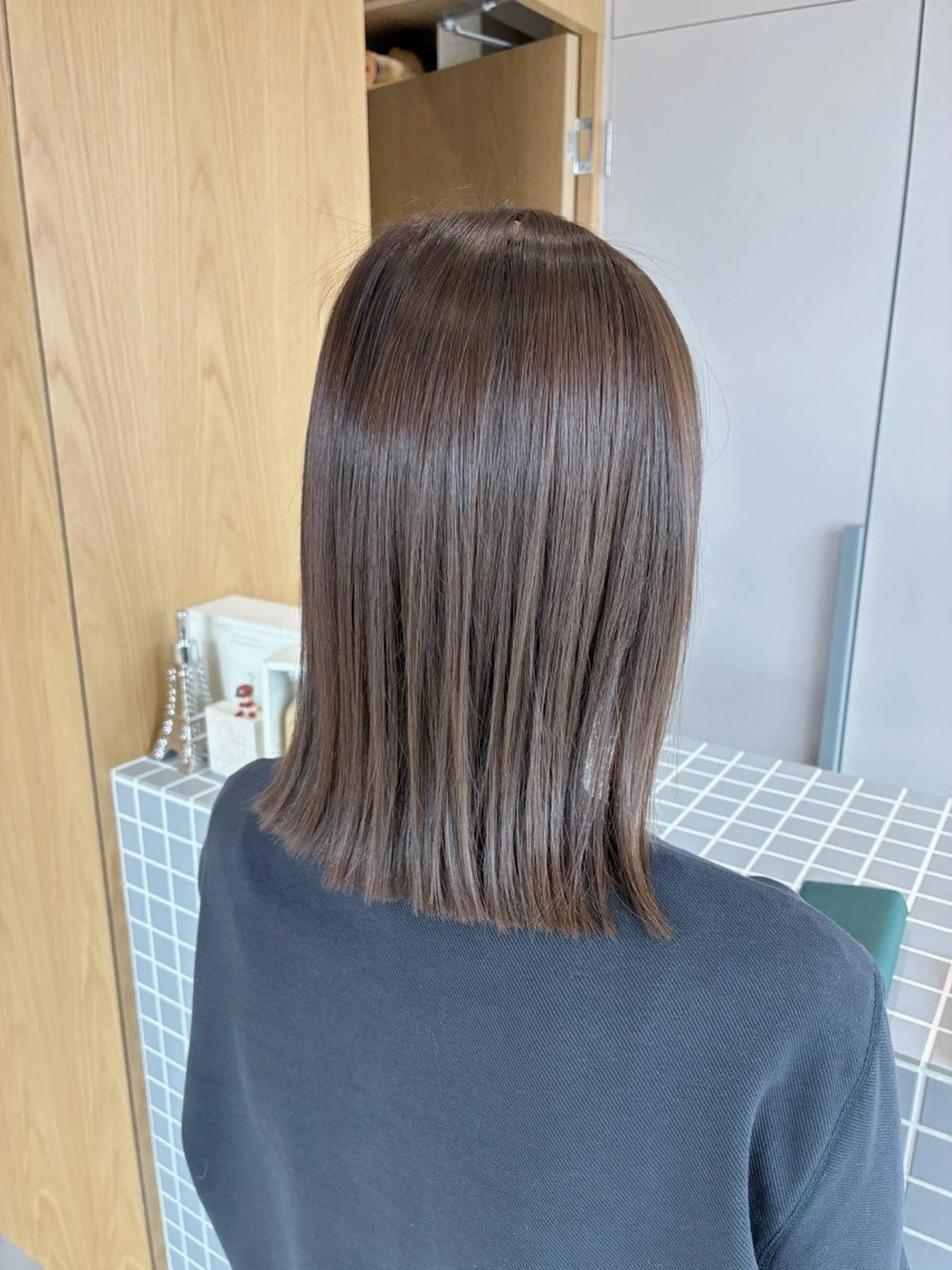 ミディアム カラー ヘアカラー 榎本 亜衣のヘアスタイル