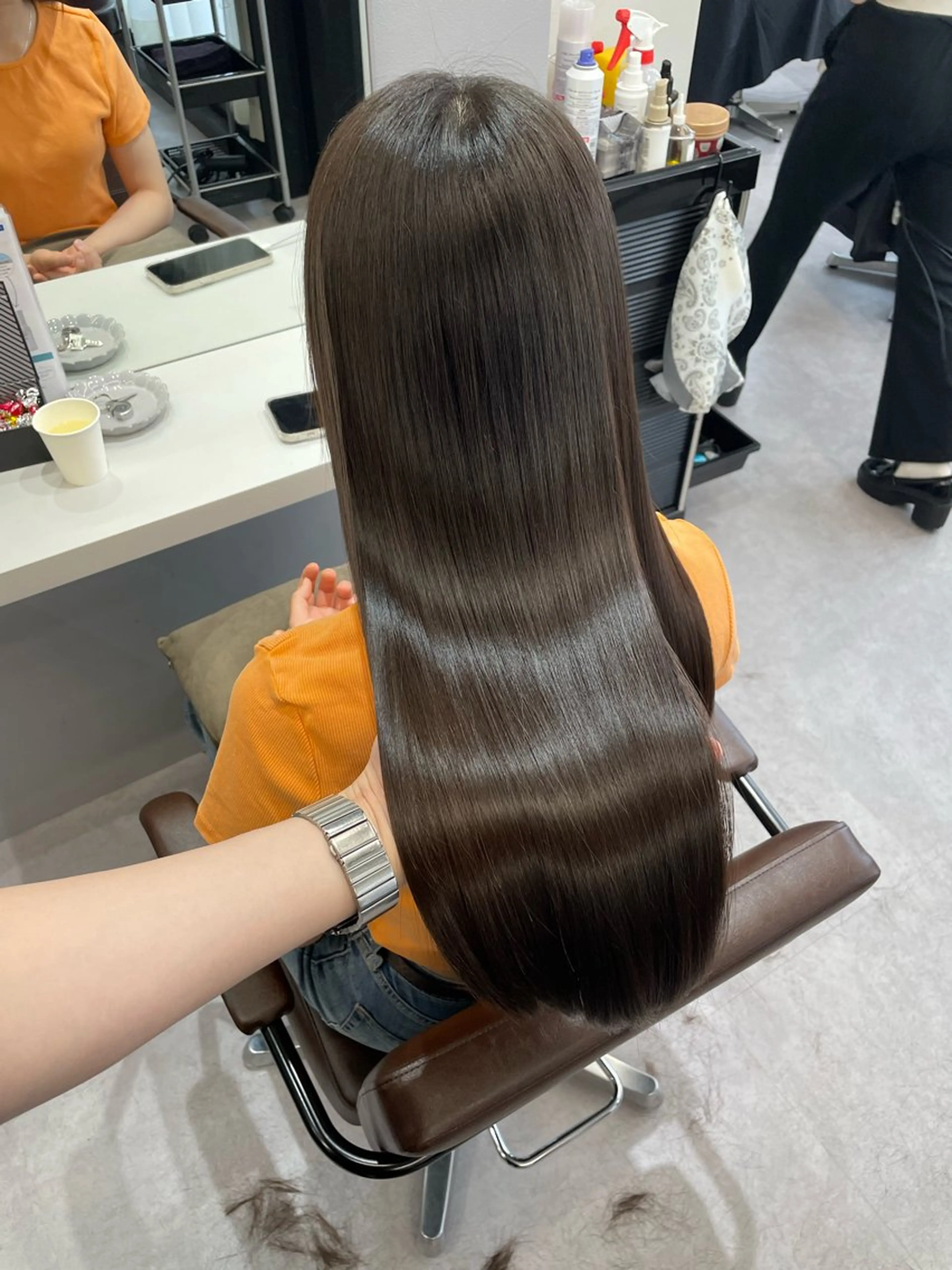 ロング 縮毛矯正 トリートメント カット ヘアカラー トリートメント 髪質改善×縮毛矯正 Core 片山健太のヘアスタイル