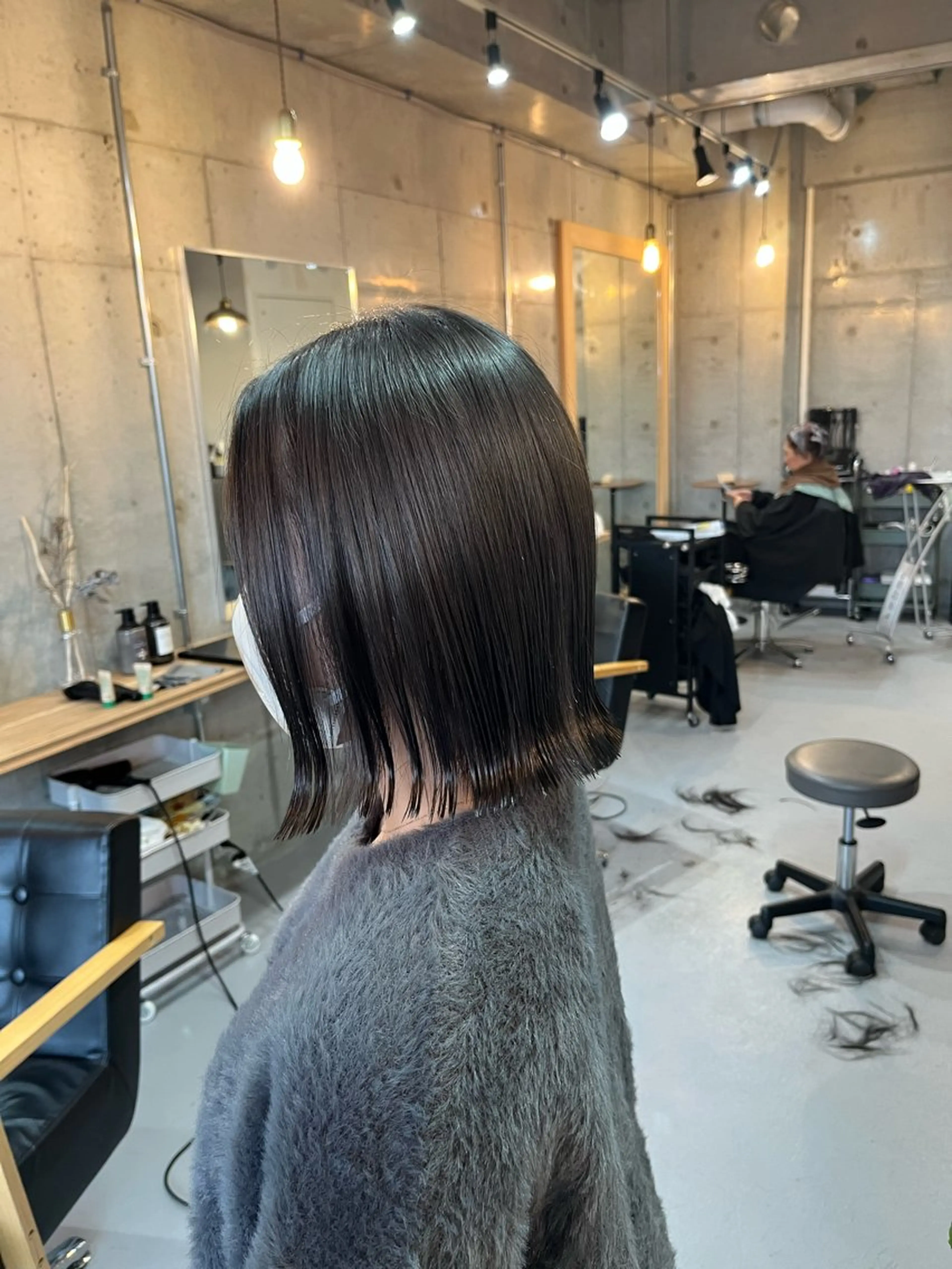 ミディアム カラー グレージュ 博多/ショート/ ボブ/有馬颯汰のヘアスタイル