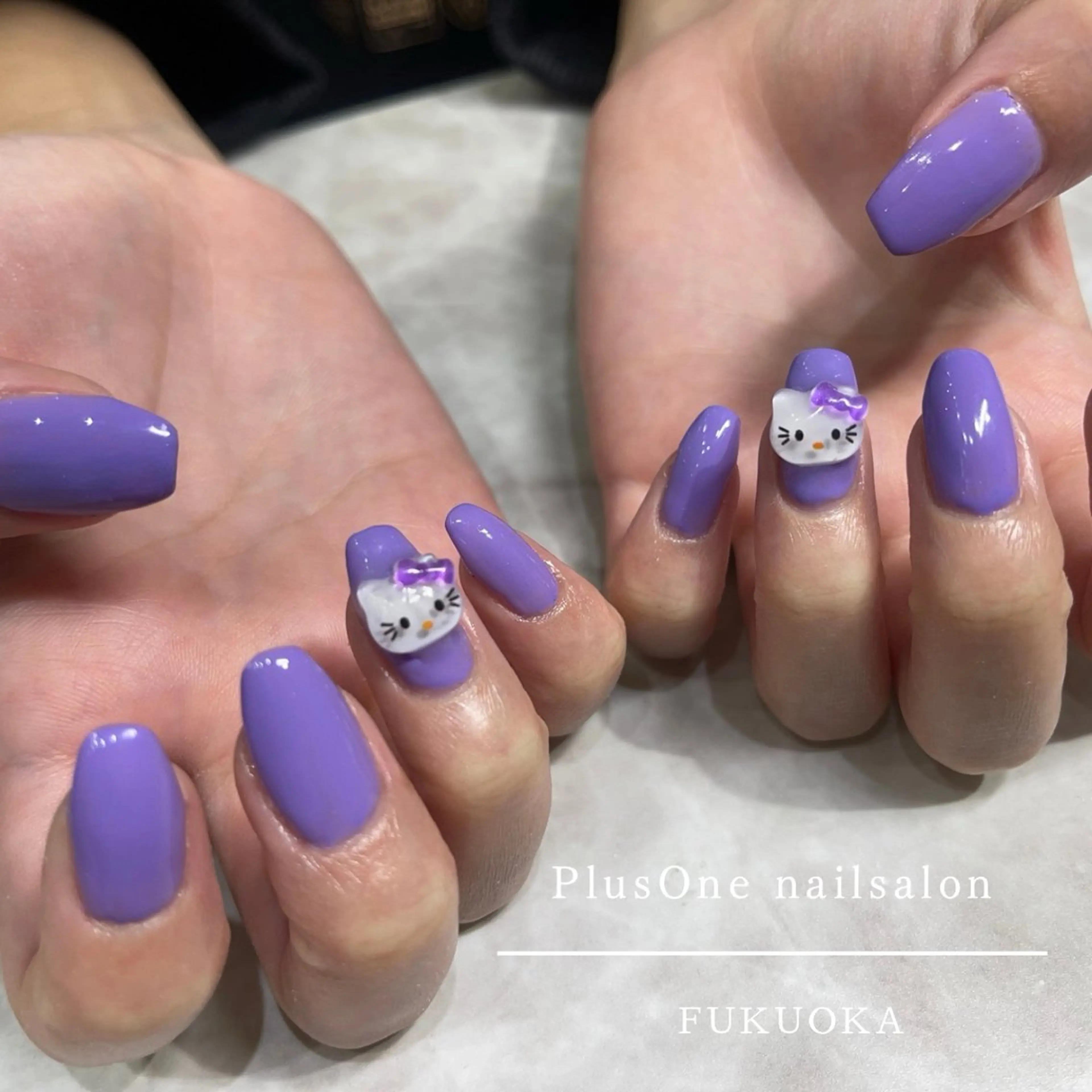 ネイル アートネイル ジェルネイル パープル ハンドネイル 粕屋ネイル＆耳つぼ 🫧Natsumiのネイルデザイン