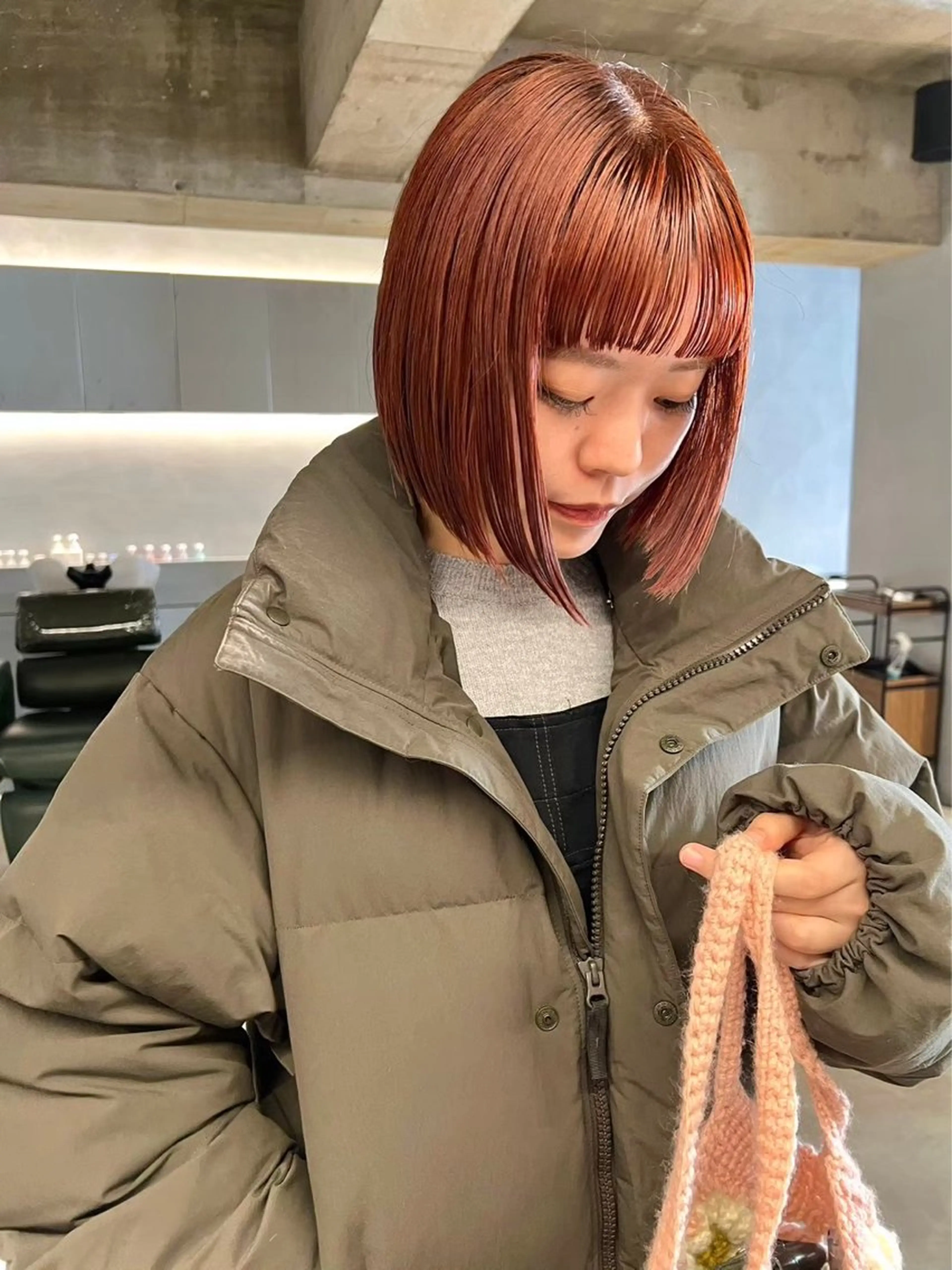 ミディアム 加古 遥のヘアスタイル