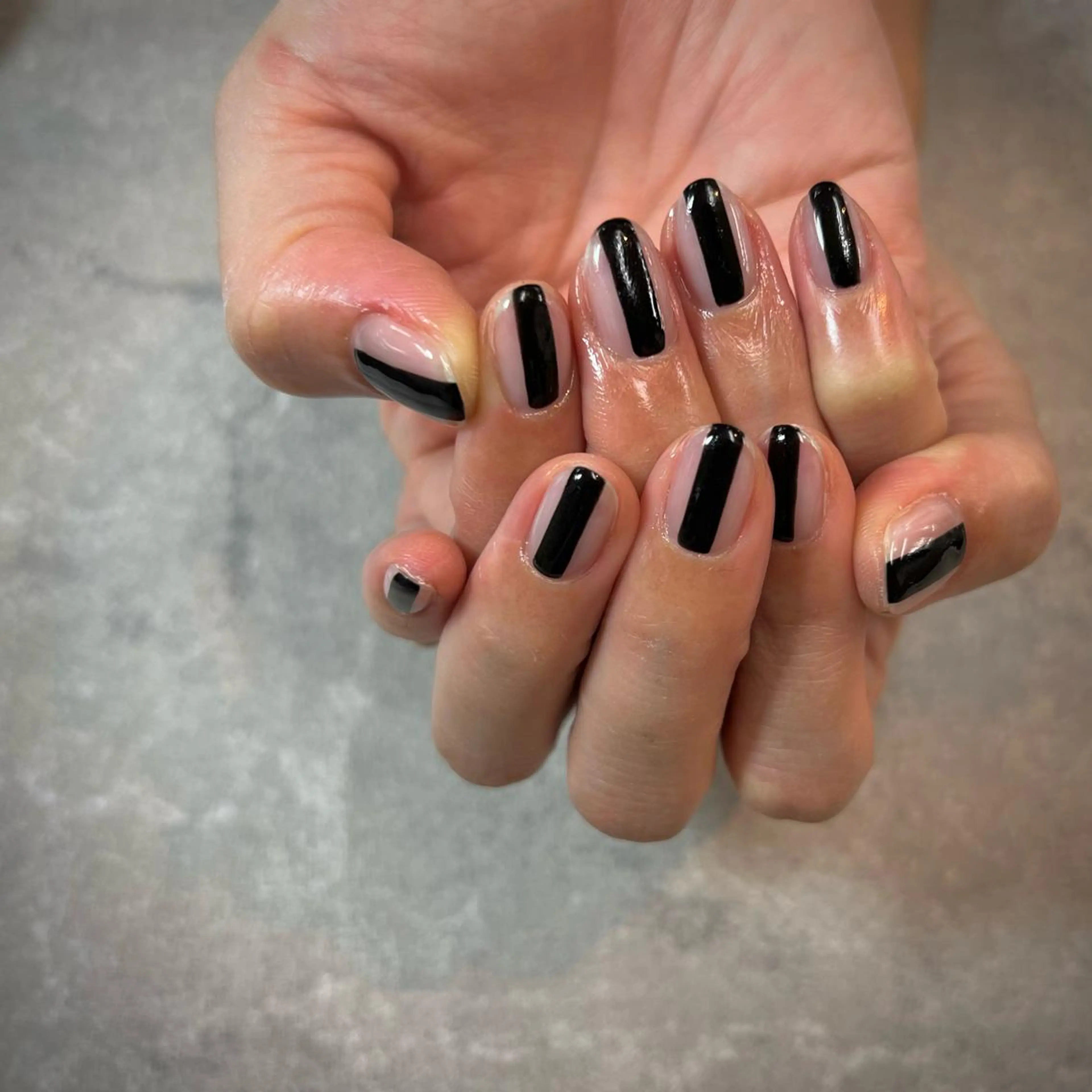 ネイル フットネイル フレンチネイル ジェルネイル ガラスフレンチ グラデーション YAGAWA NAOのネイルデザイン