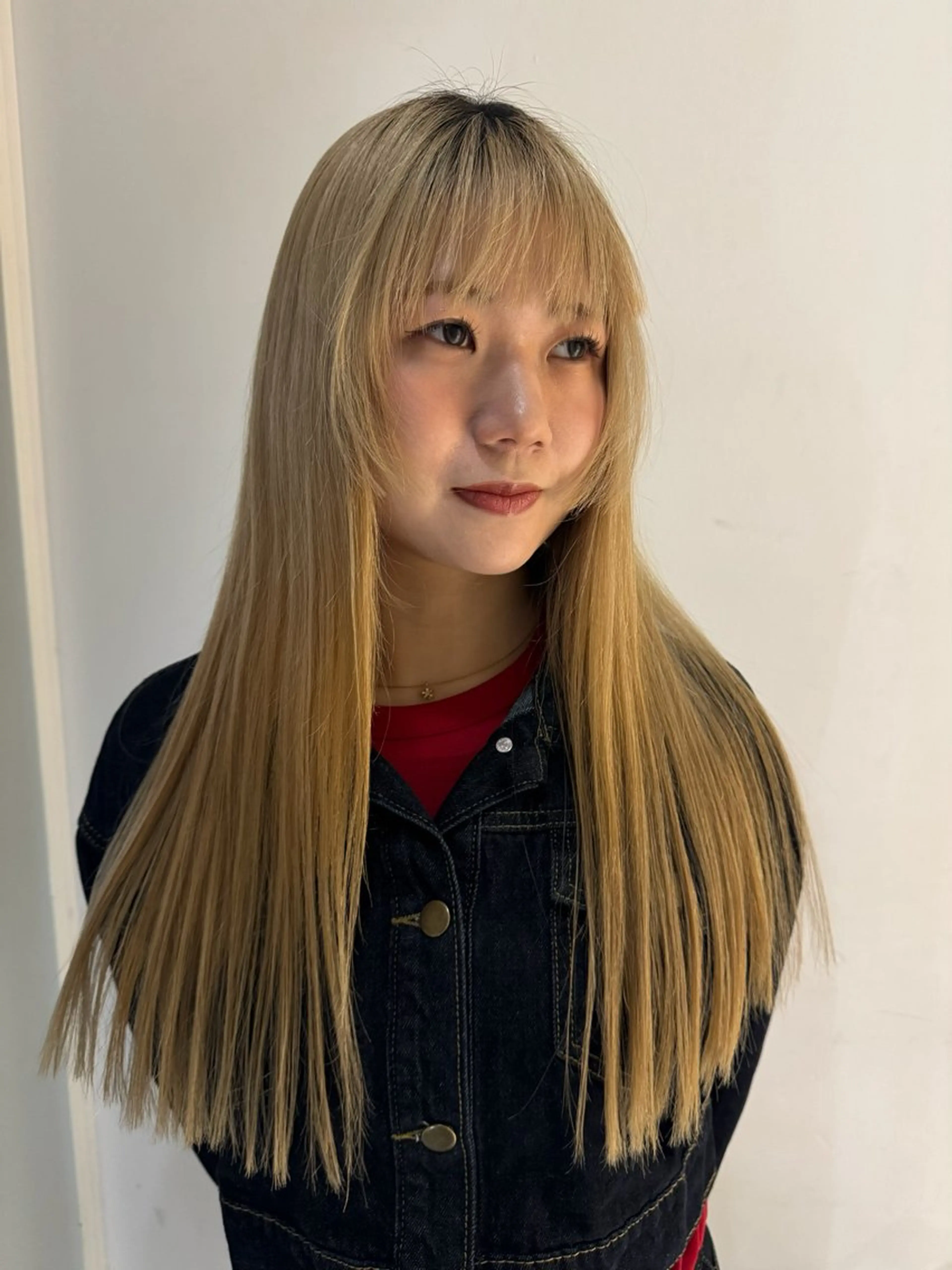 ロング 顔周りカット ロング 似合わせカット 吉田 愛美のヘアスタイル