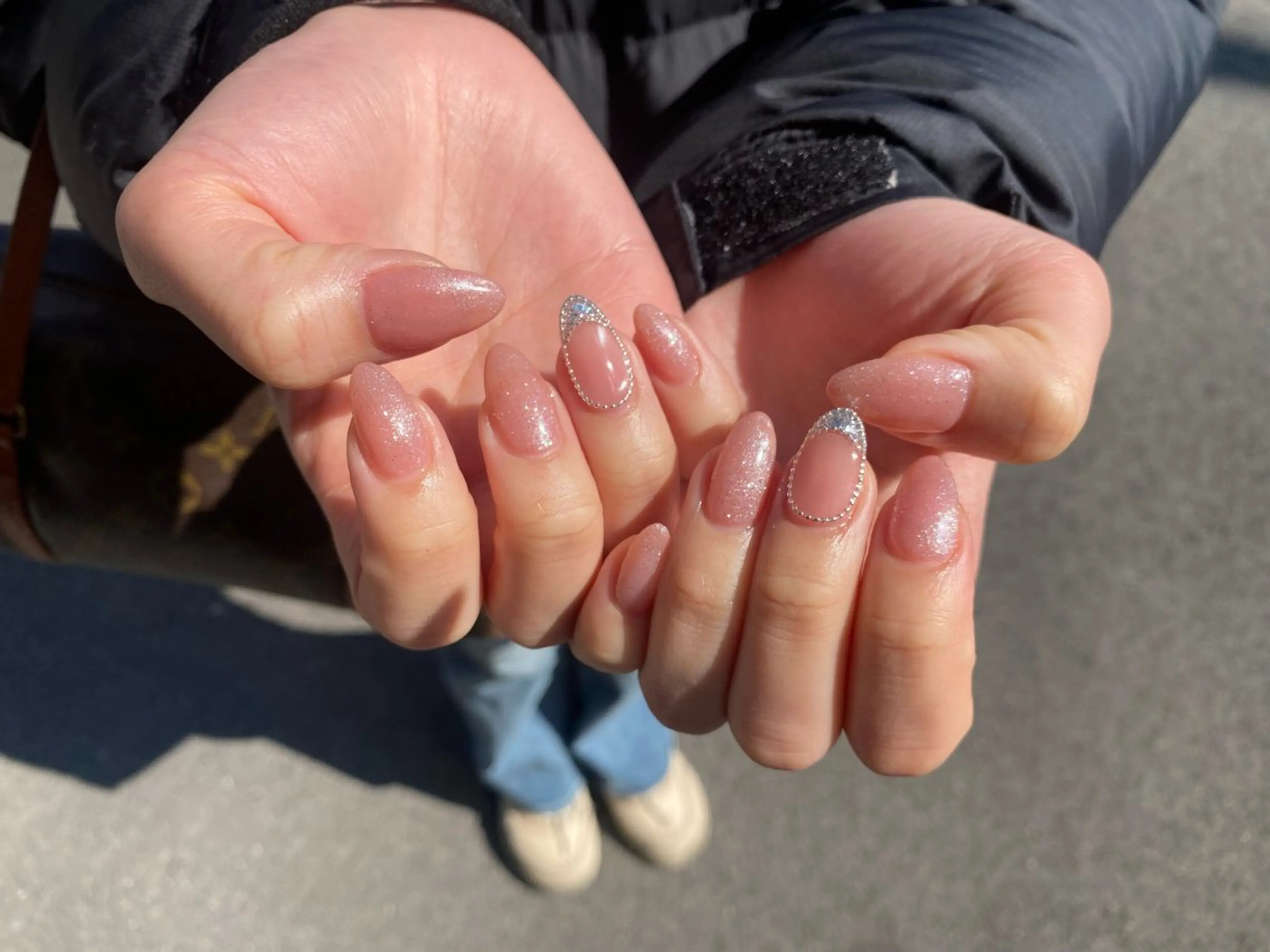 ネイル フレンチネイル ガラスフレンチ 樋口 さやかのネイルデザイン