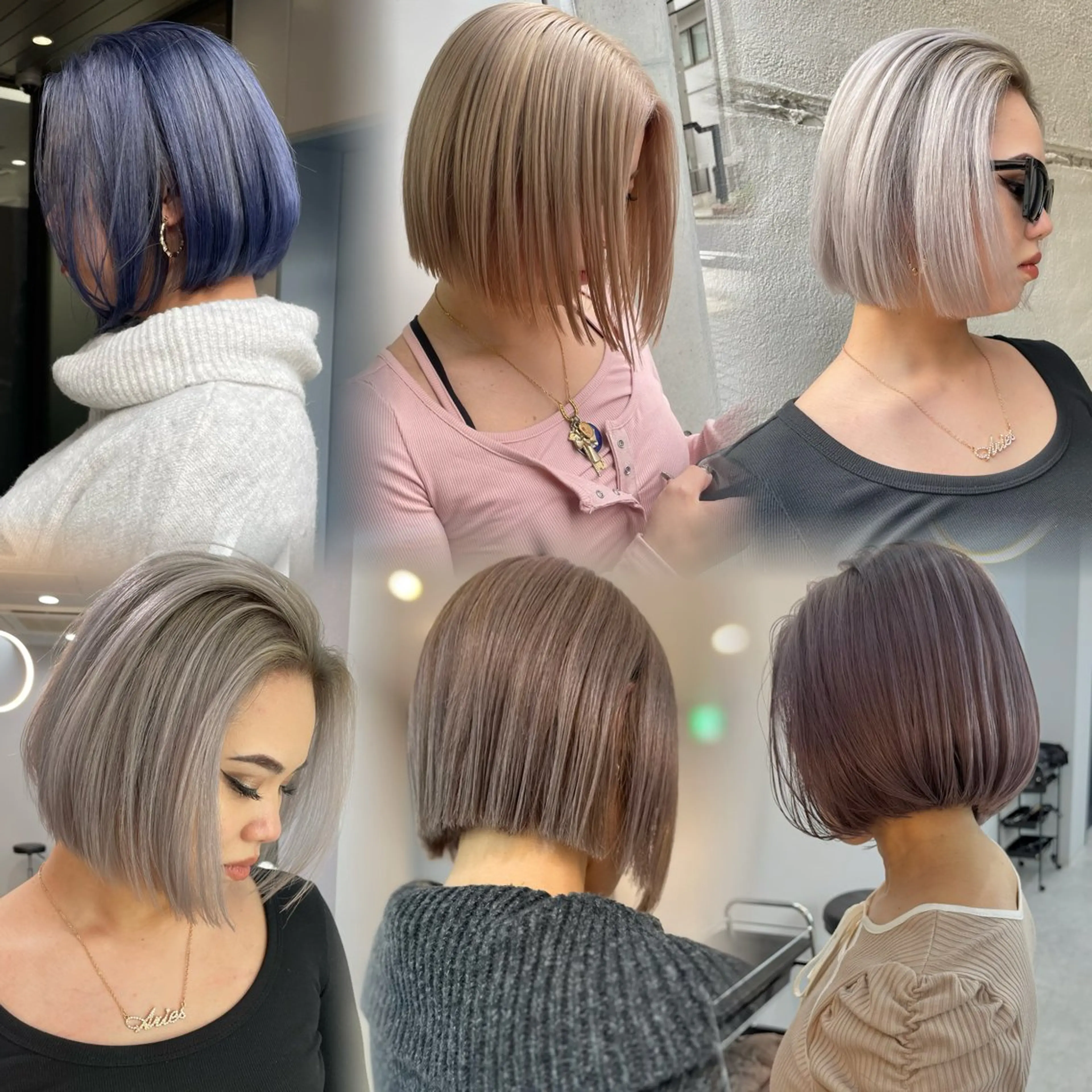 ショート ボブ 岡留 愛美のヘアスタイル