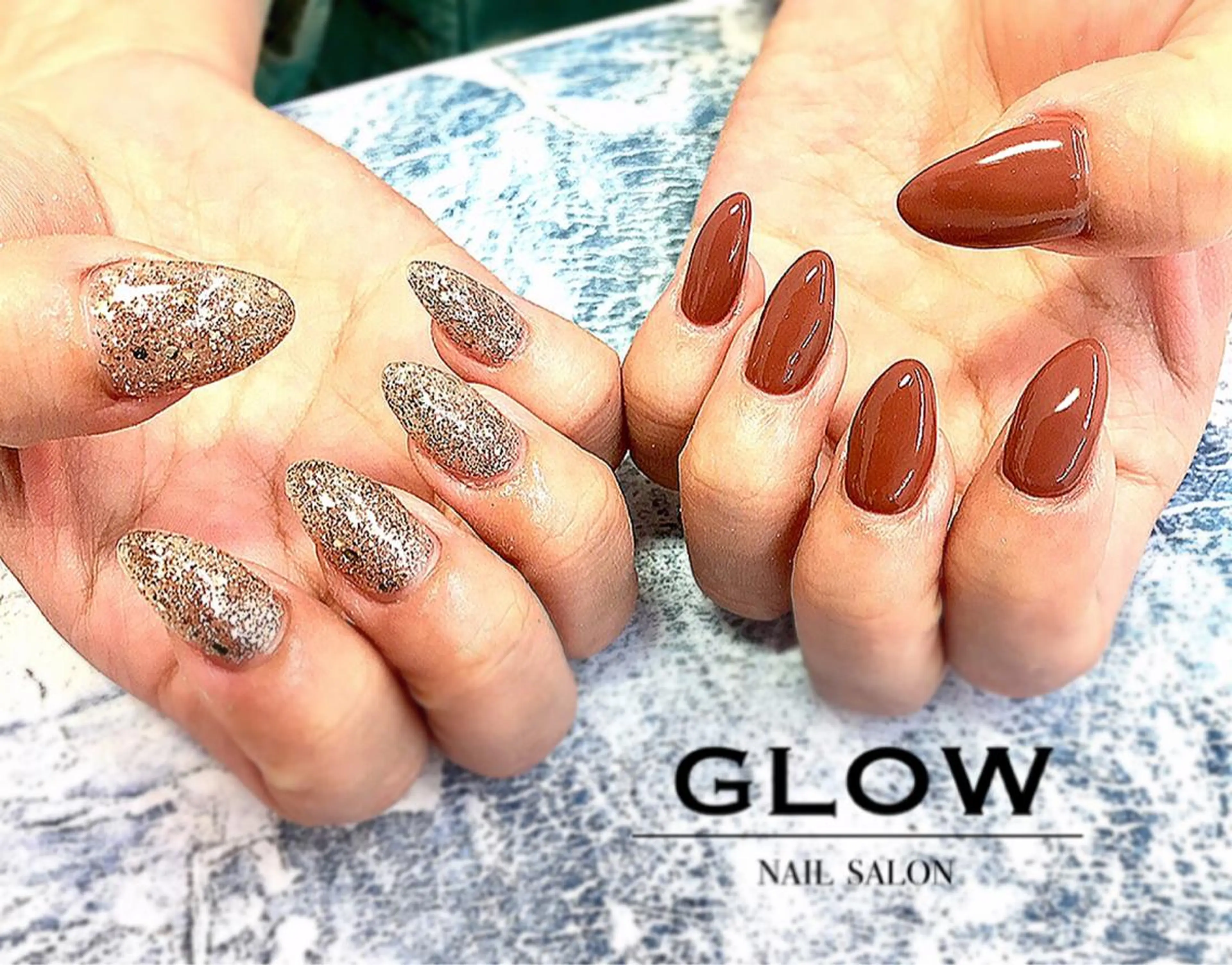 ロング ネイル ハンドネイル NAIL SALON GLOWのネイルデザイン