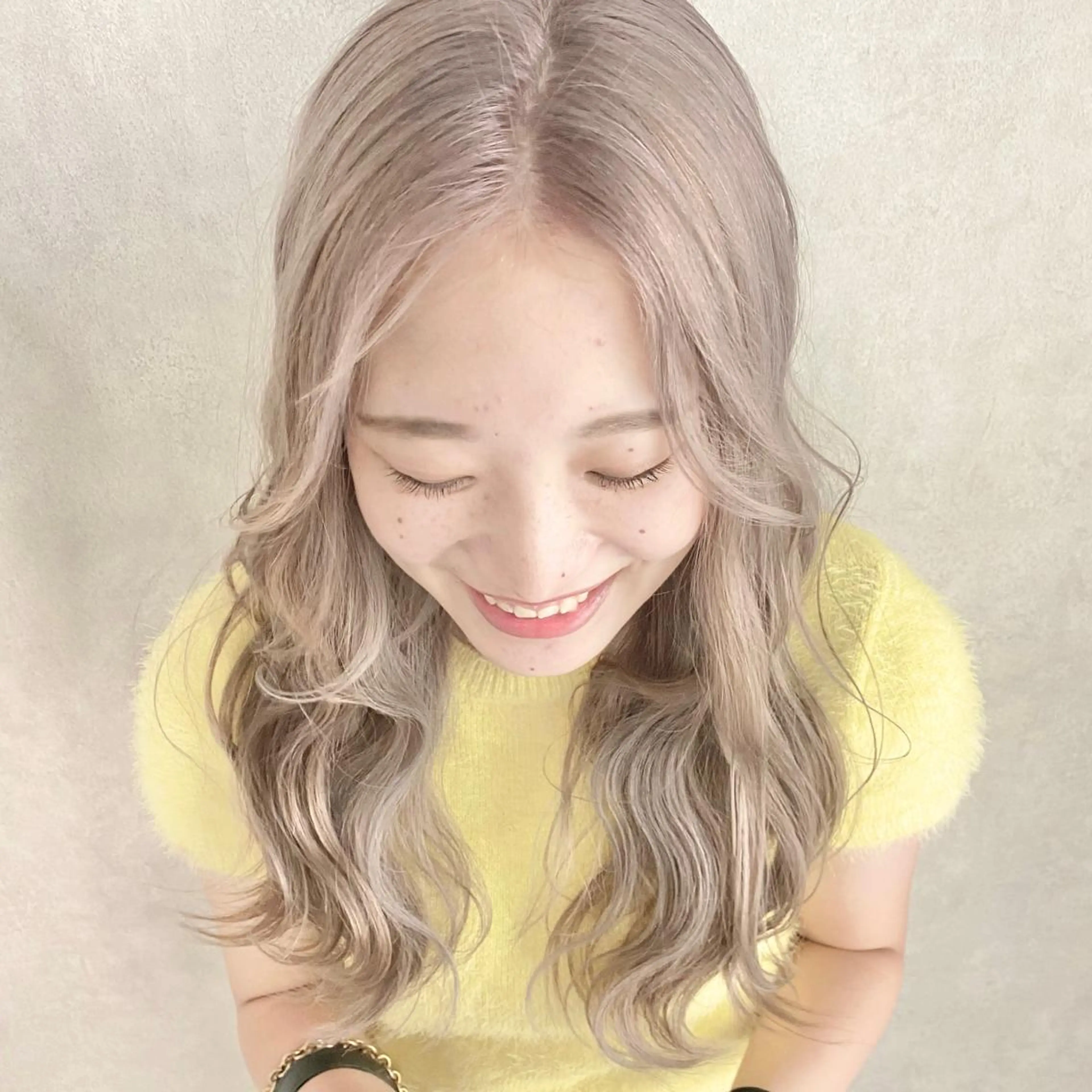 カラー ベージュカラー ミルクティーベージュ ヘアカラー ハイトーンボブ /tasukuのヘアスタイル