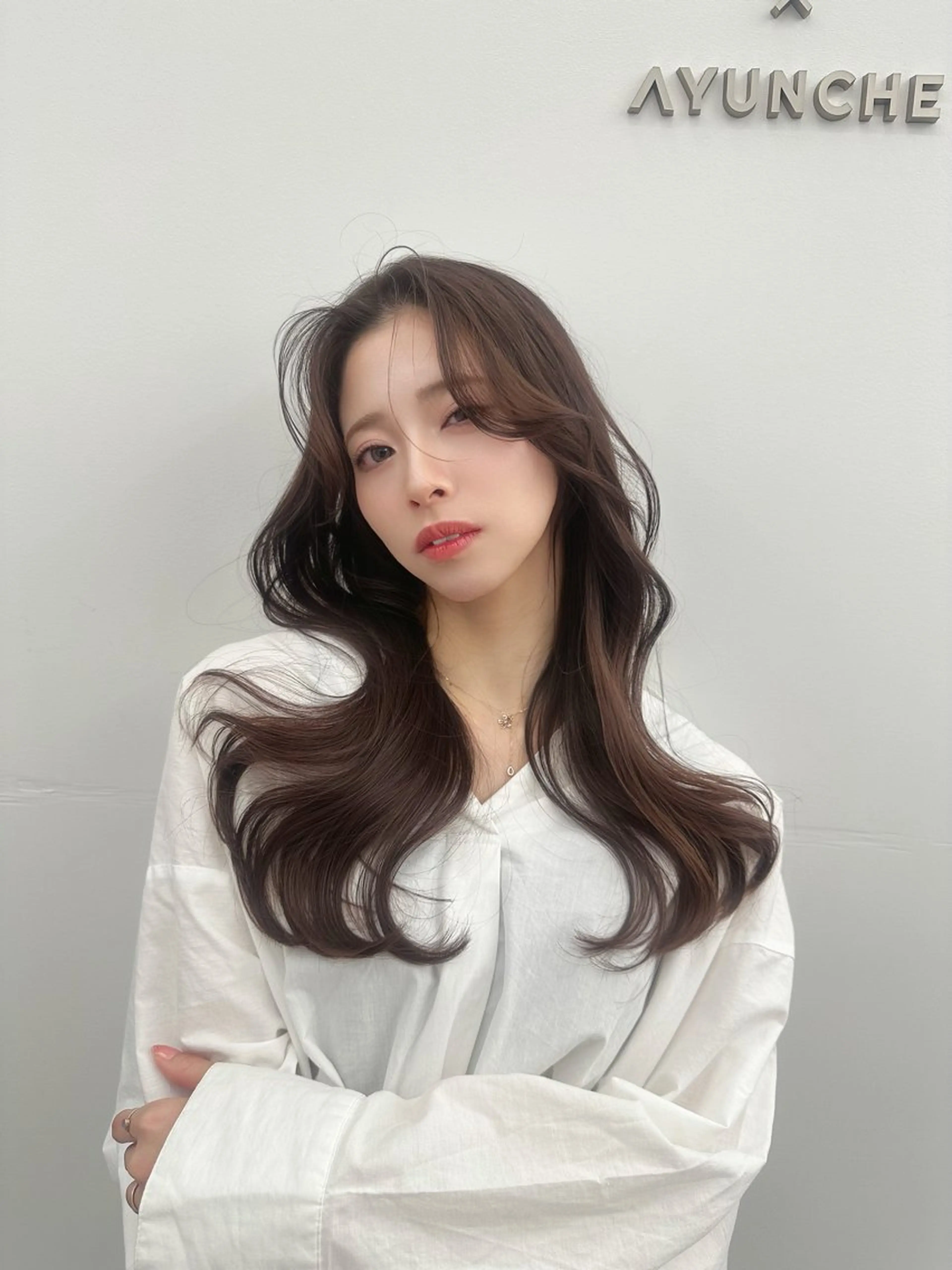 ロング 失敗しない顔まわり× 小顔補正レイヤー難波のヘアスタイル