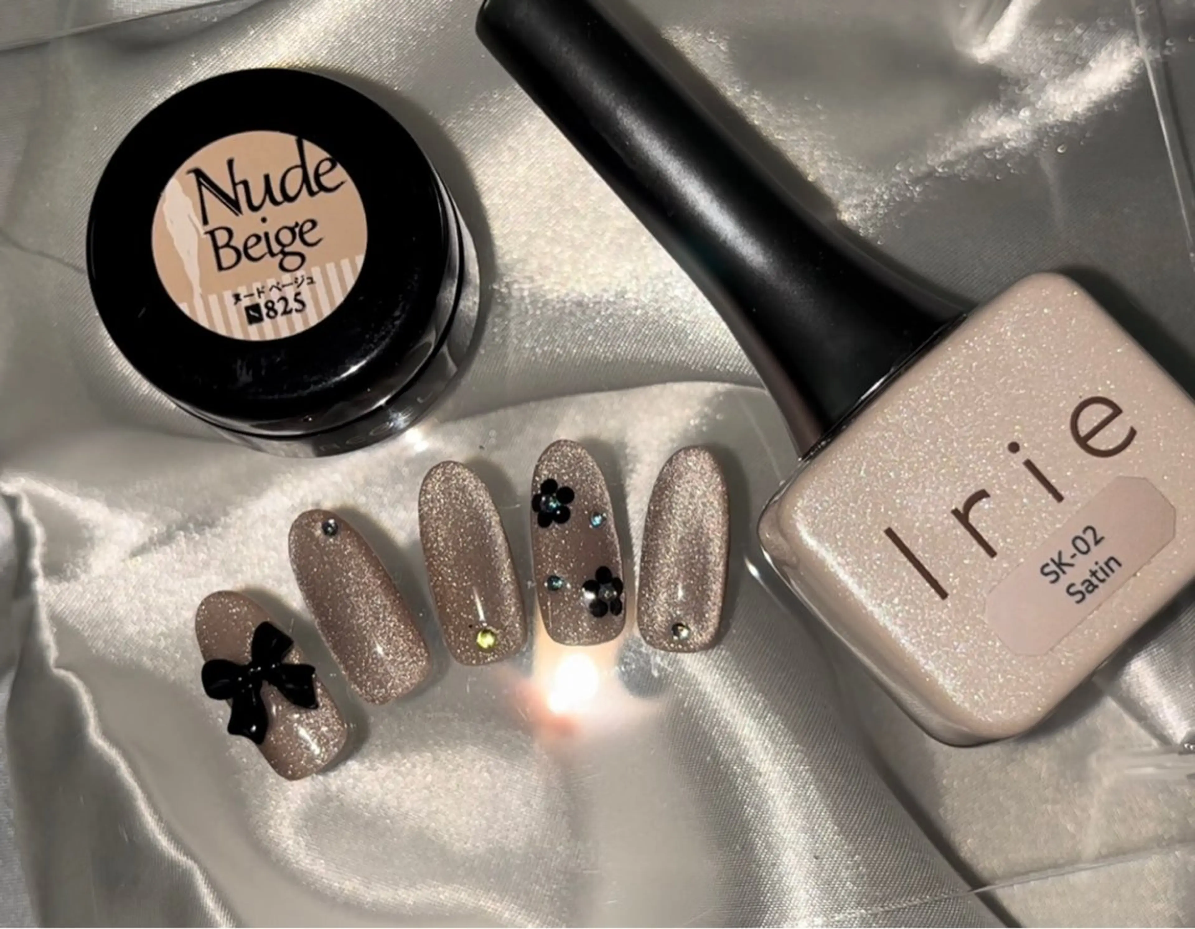 ネイル マグネットネイル リボン Belle amourのネイルデザイン