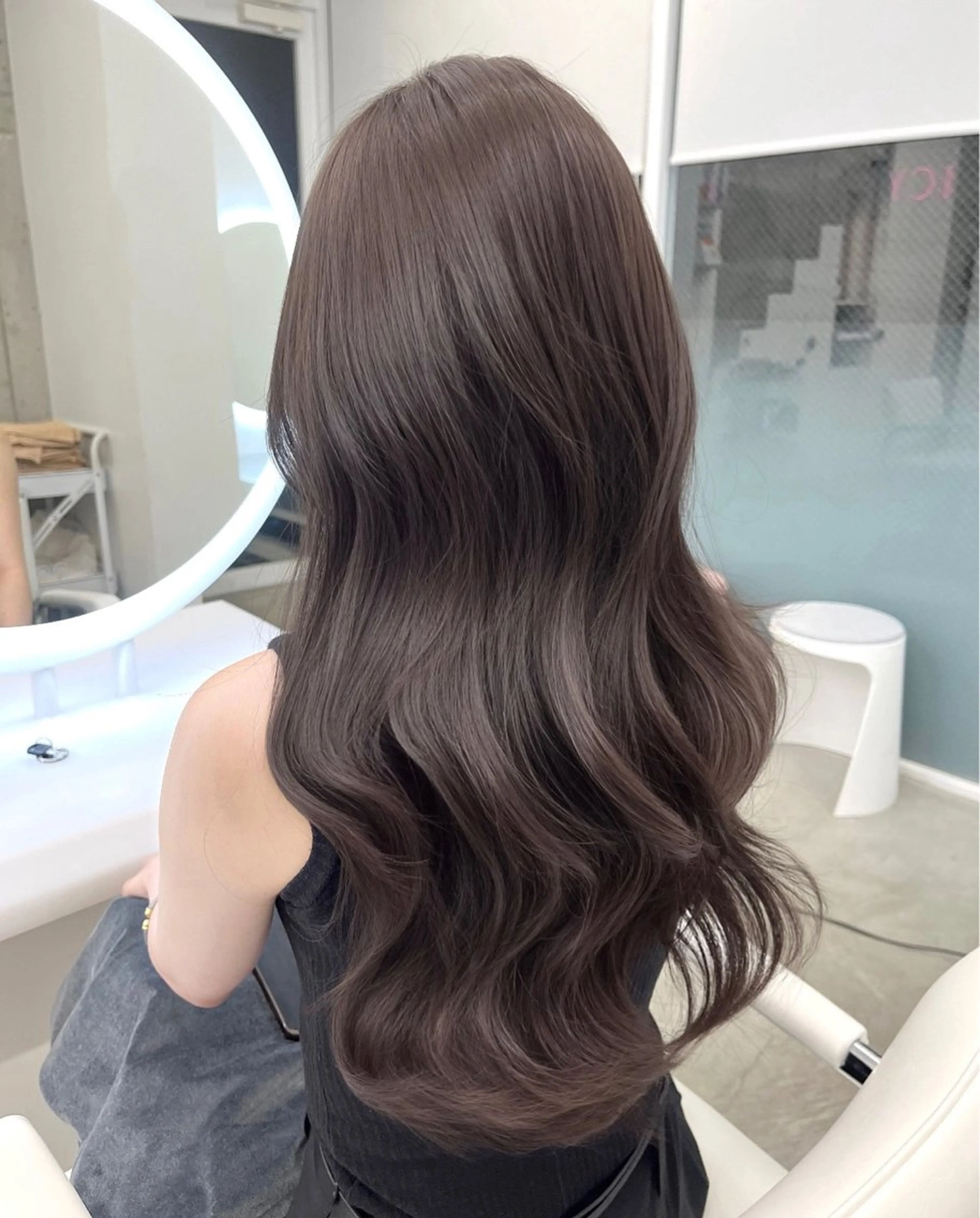 ロング カラー 透明感カラー グレージュ 艶カラー/レイヤー /Hime🤍のヘアスタイル