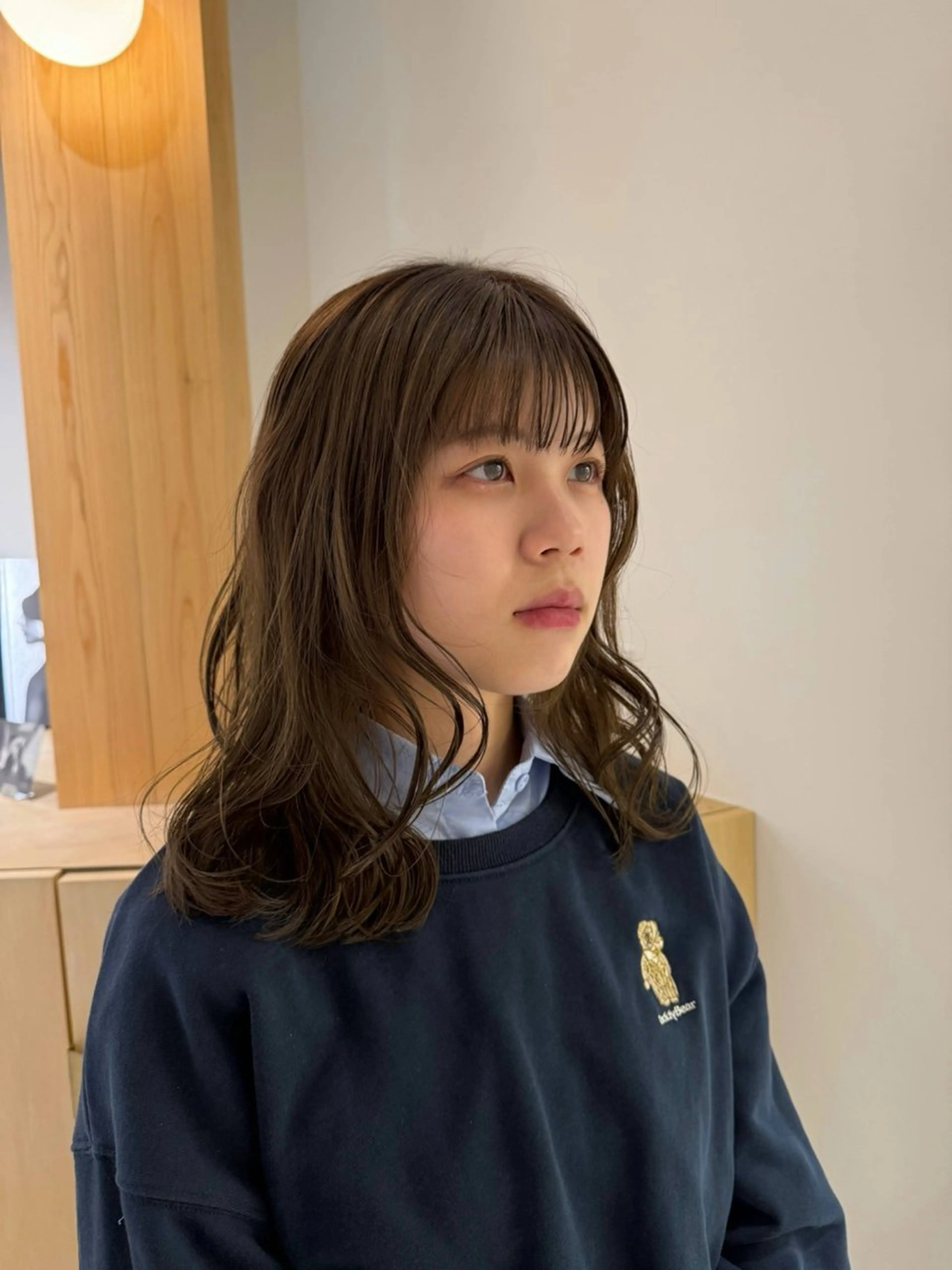 セミロング カラー ベージュカラー ヘーゼル ヘアカラー トリートメント コノカ/暖色カラー/ 透明感カラーのヘアスタイル