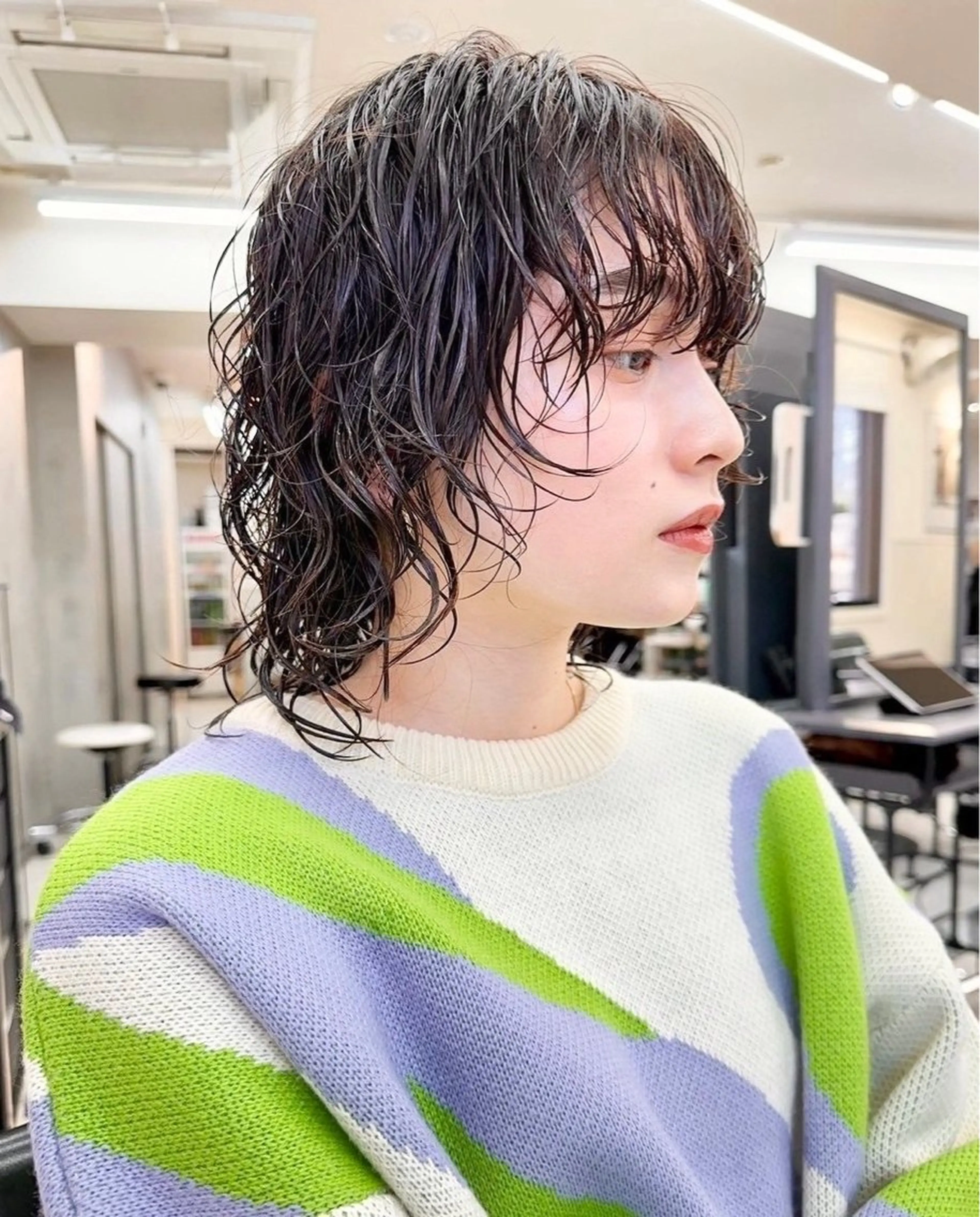 パーマ RIN パーマ/暖色カラーのヘアスタイル