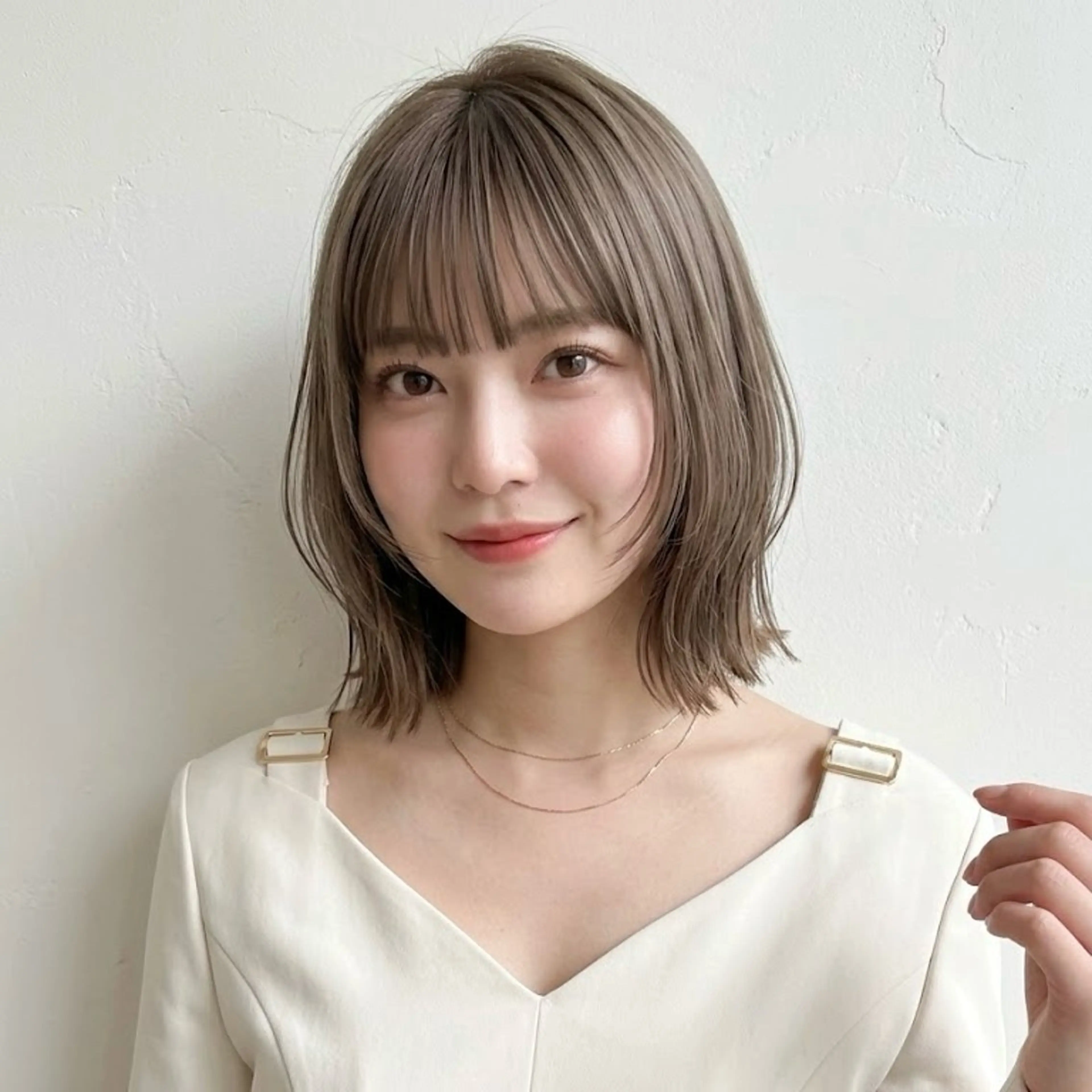 ショート カラー カット ヘアカラー トリートメント 【渋谷】中顔面短縮 ｜髪質改善｜れんのヘアスタイル