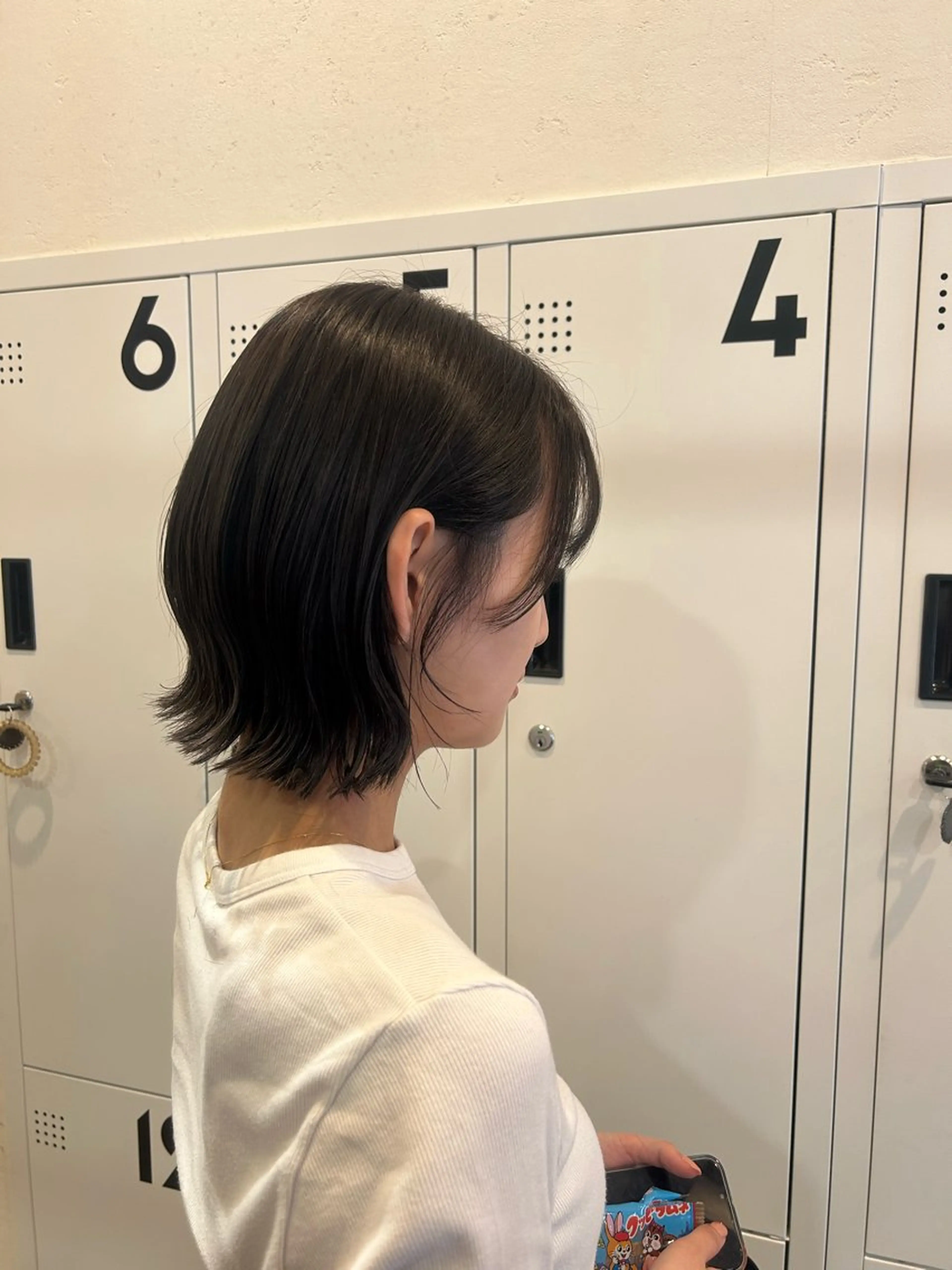 ミディアム ボブ 外ハネヘア ナカオ/酸性縮毛矯正 髪質改善/レイヤー/のヘアスタイル