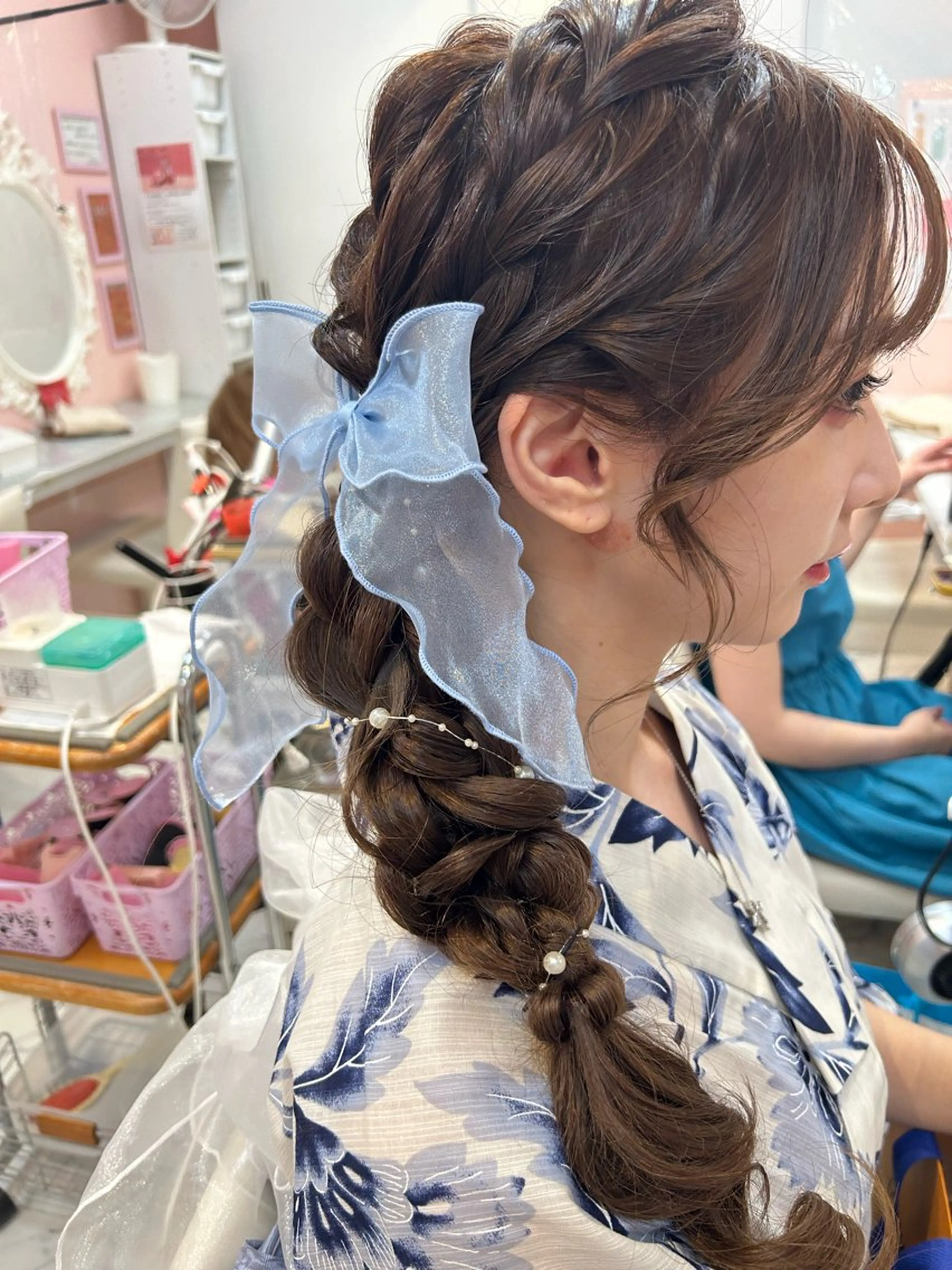 ロング ヘアセット 縮毛矯正／レイヤー／ 🩵mizukiのヘアスタイル