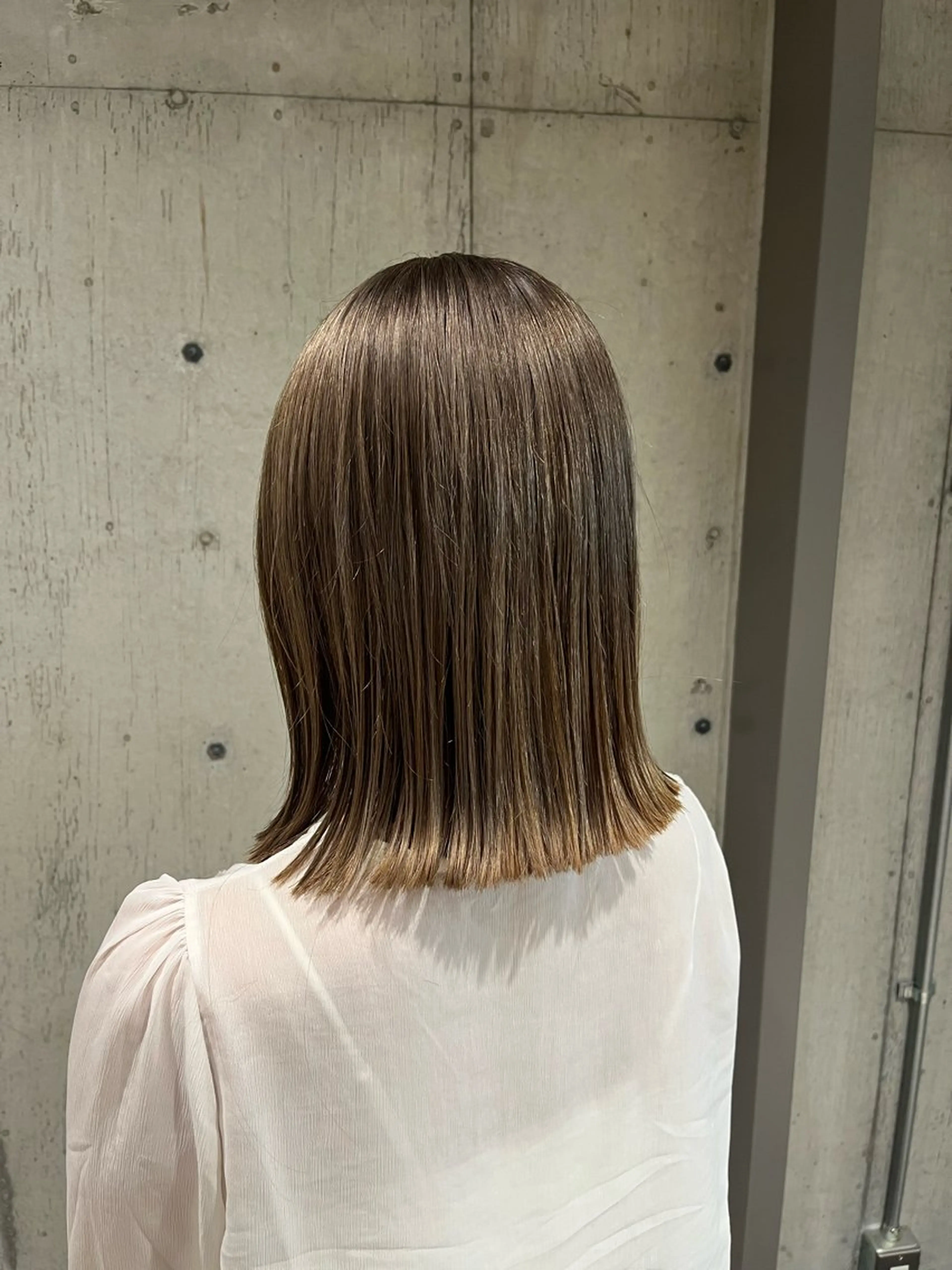 ミディアム カラー ヘアアレンジ カット ヘアカラー トリートメント ボブ×艶カラー 特化・リクト💥のヘアスタイル