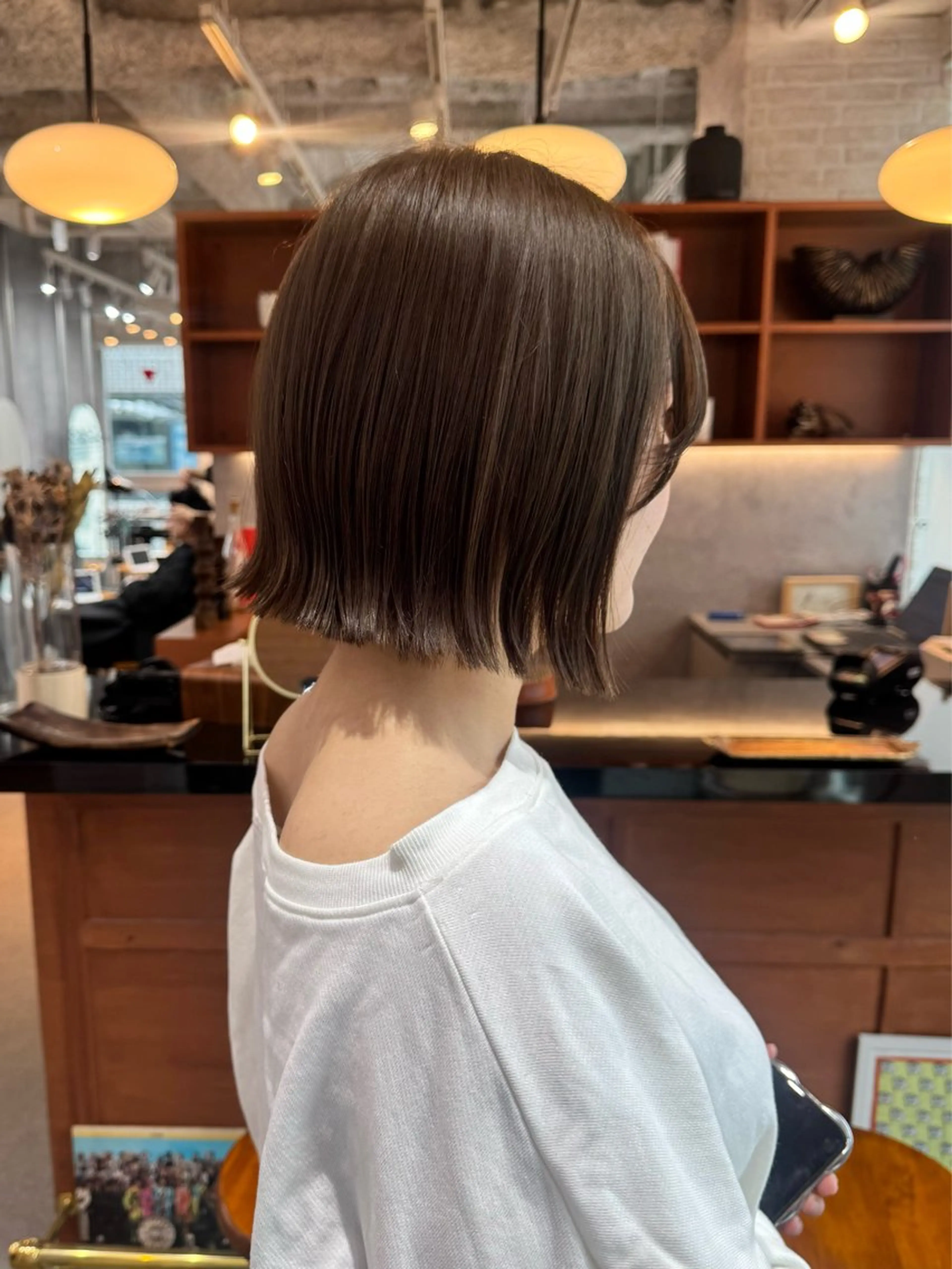ミディアム カラー カット ヘアカラー トリートメント benji名駅店所属・透け感カラー/ momo🦕🌱のヘアスタイル