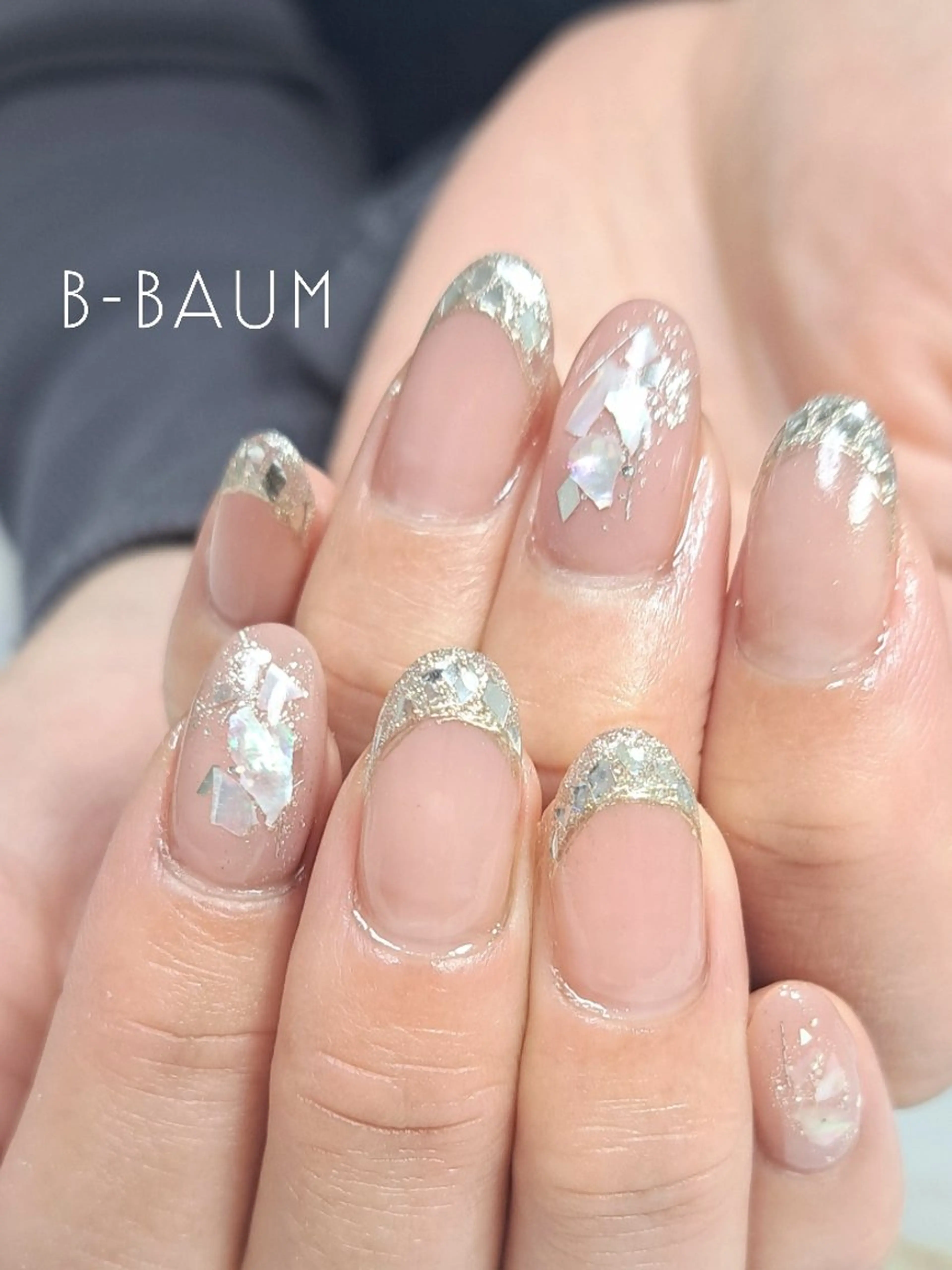ネイル フレンチネイル ガラスフレンチ ミラーネイル B-BAUM  nailsalon のその他イメージ