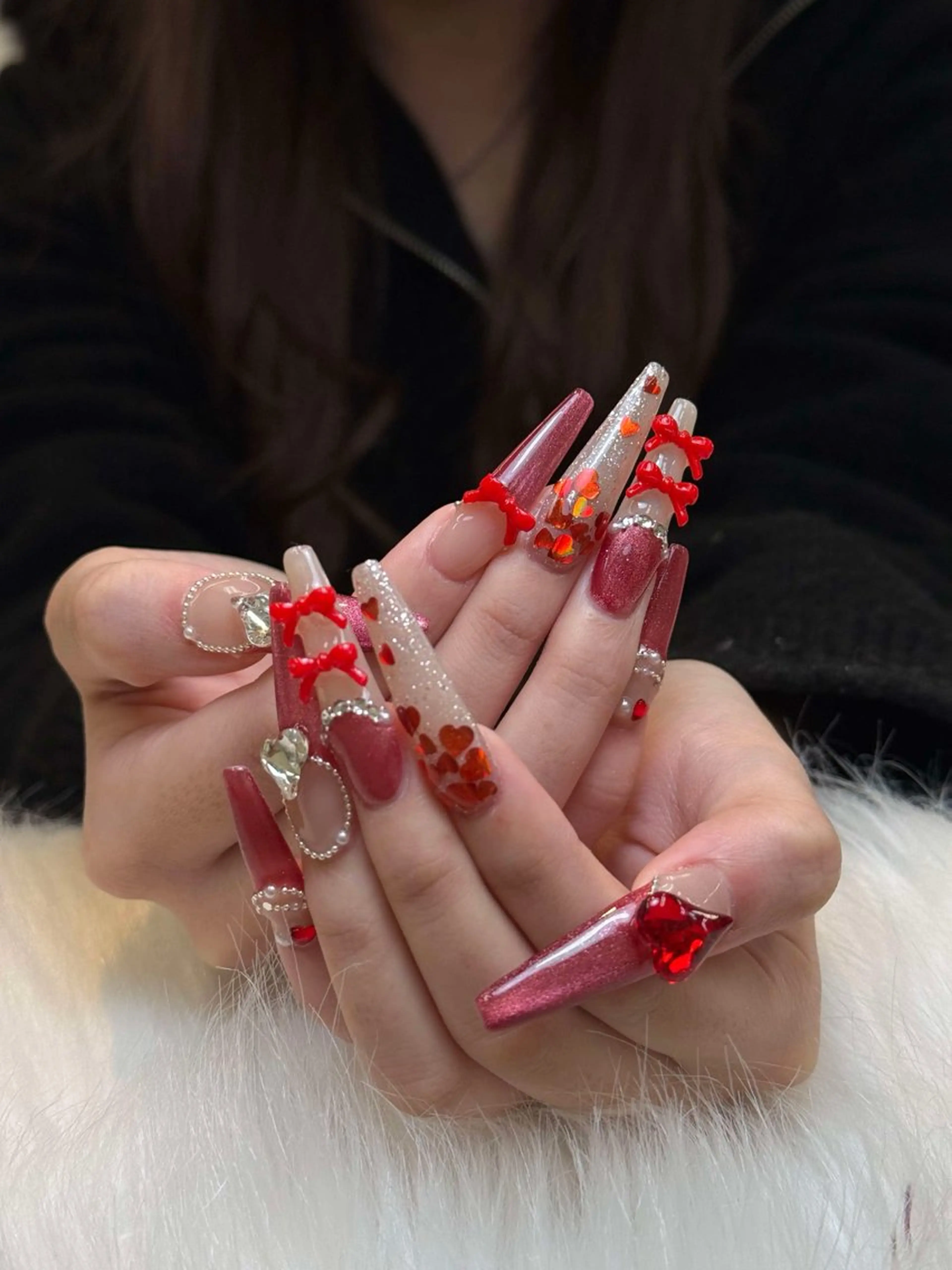 ネイル グラデーション キラキラネイル ワンカラーネイル 冬ネイル Jenn Nail Salonのネイルデザイン