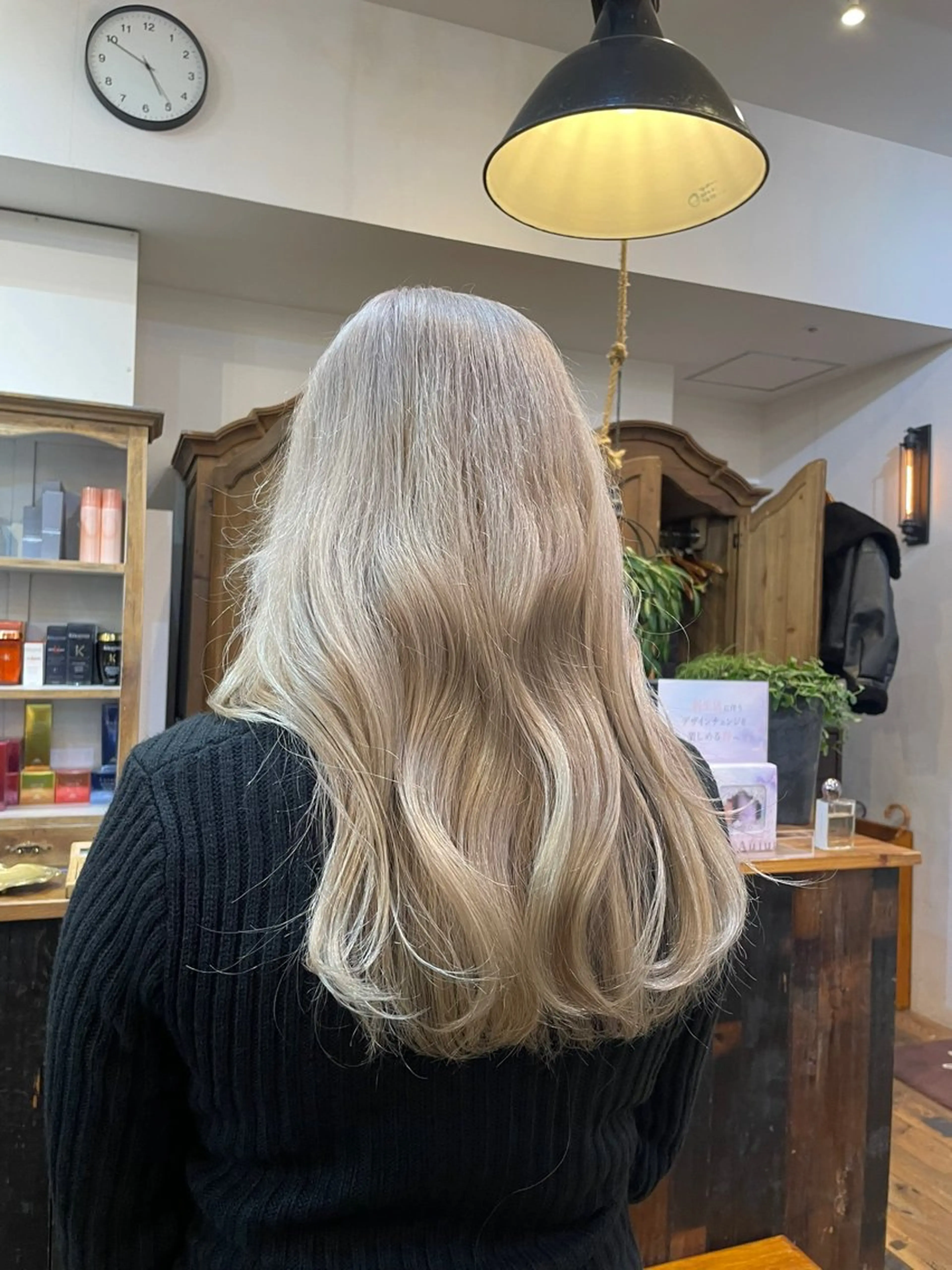 ロング カラー ブリーチ 似合わせカット‪// 鶴我万唯華のヘアスタイル