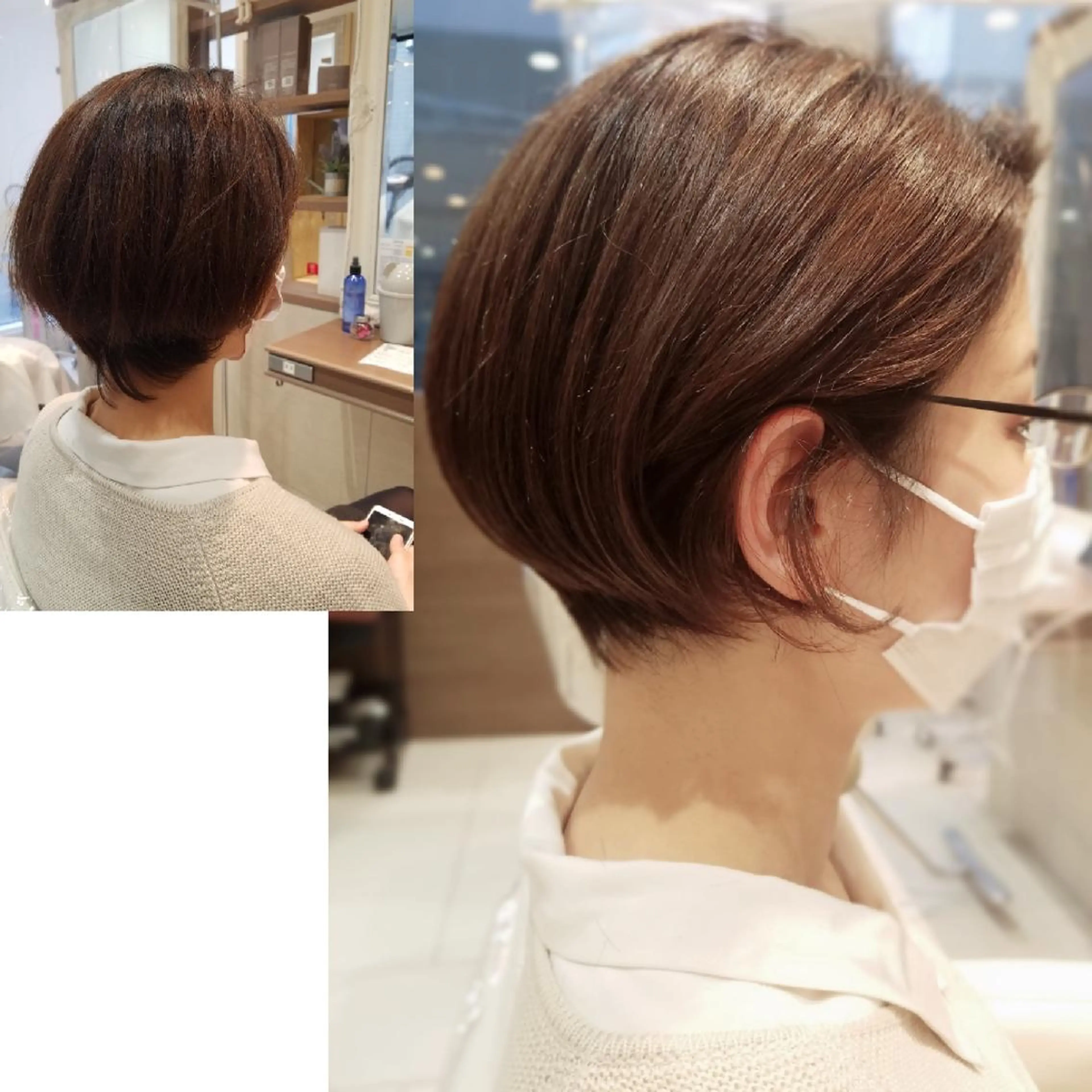 ショート ショートヘア 縮毛矯正 カット 縮毛矯正 村岡【店長】 【骨格矯正ショート】のヘアスタイル