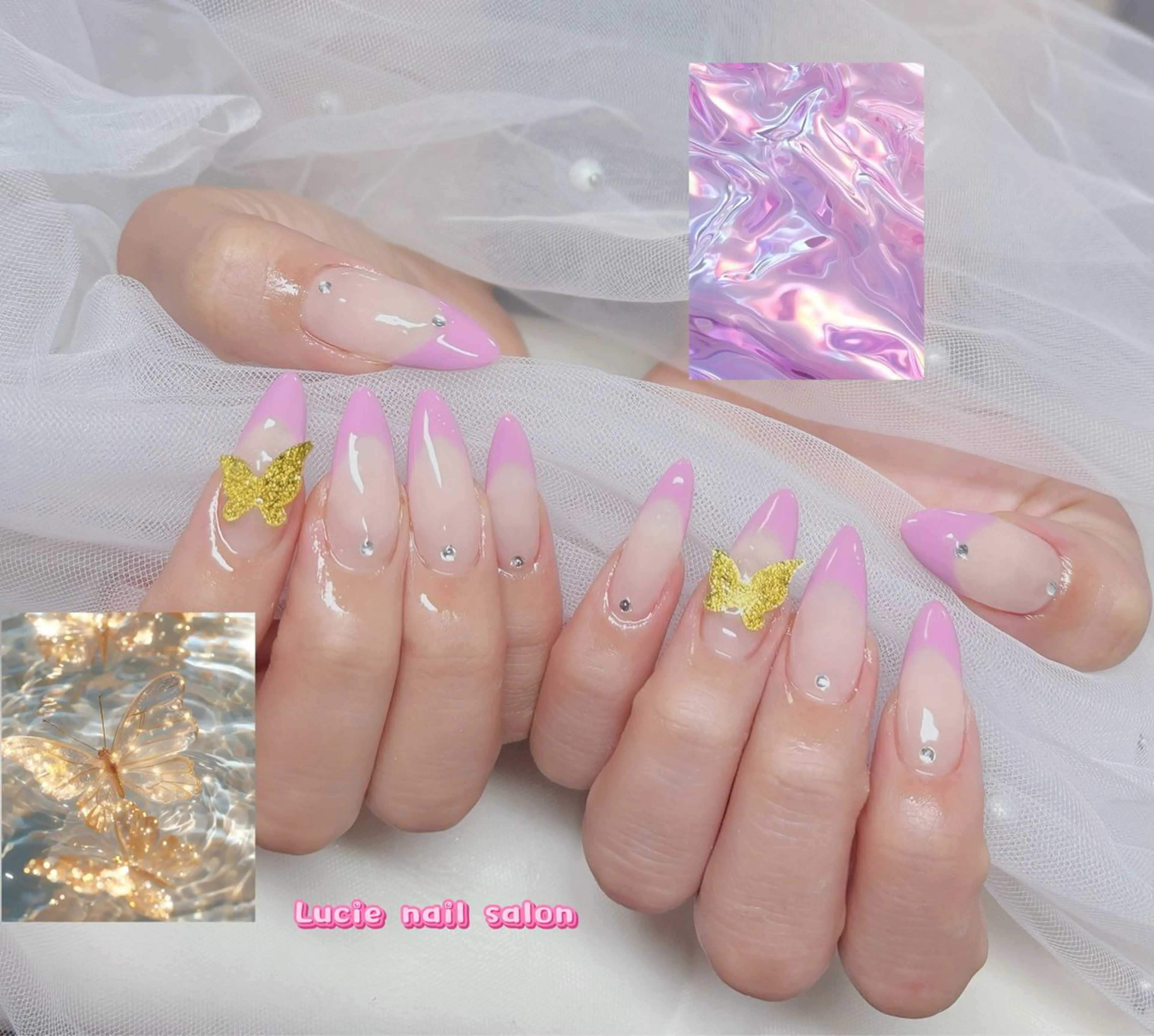 ネイル フレンチネイル ジェルネイル グラデーション 持ち込み オフィスネイル ハンドネイル LUCIE NAILのネイルデザイン