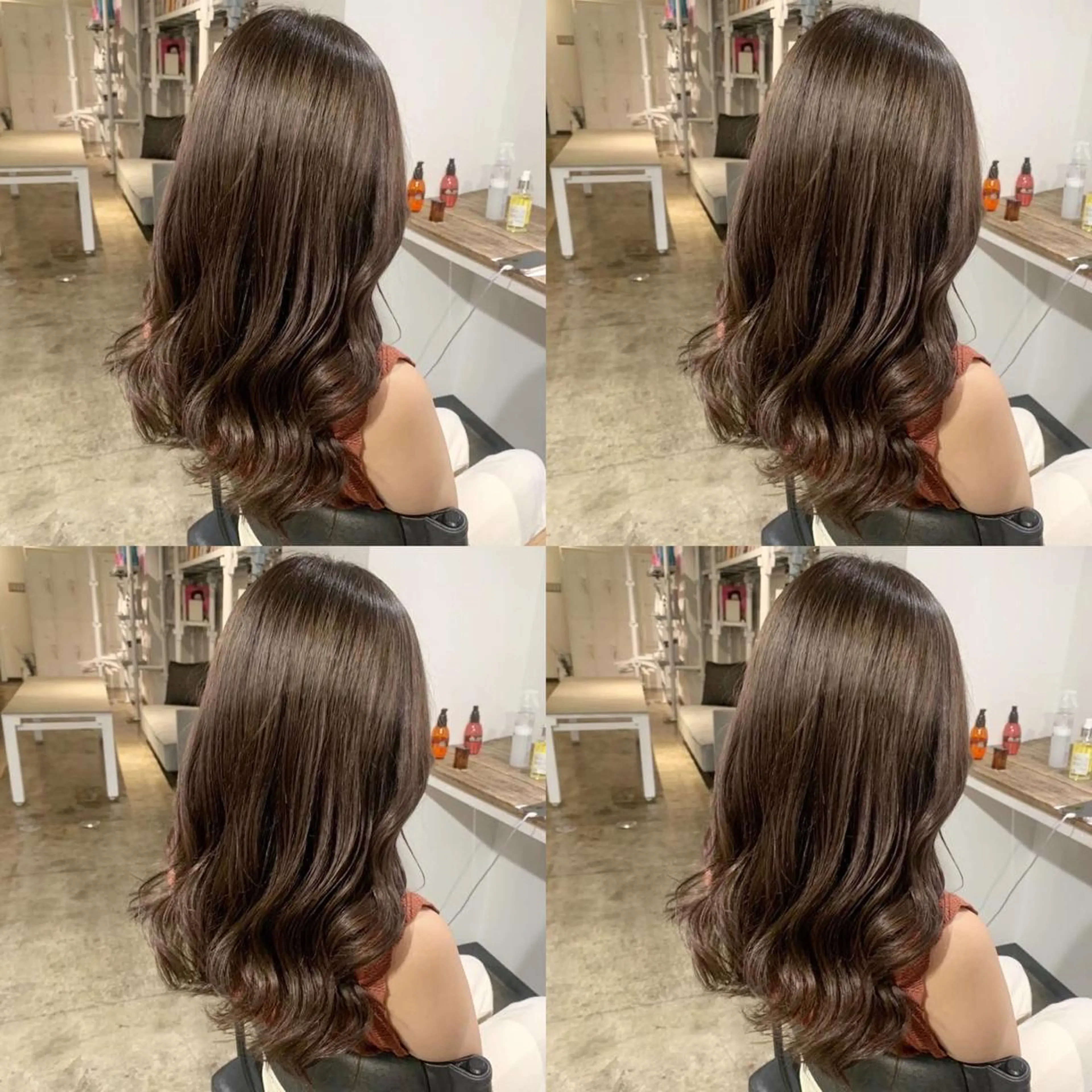 セミロング カラー ヘアカラー ✨艶ブリーチカラー ✨四ノ宮裕己のヘアスタイル