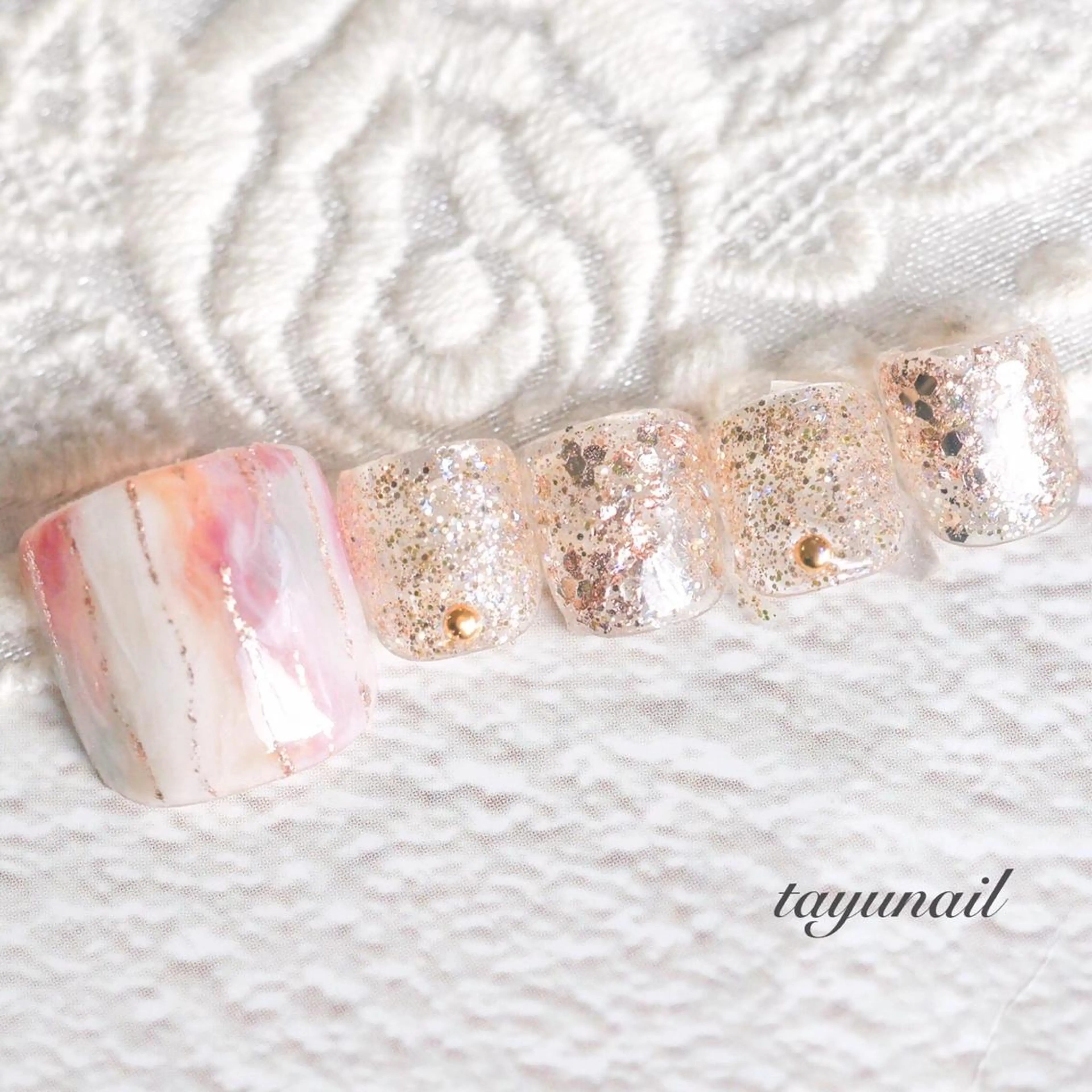 ネイル アートネイル フットネイル ジェルネイル ニュアンスネイル ワンカラーネイル フットネイル ネイルサロン 【たゆnail】のネイルデザイン