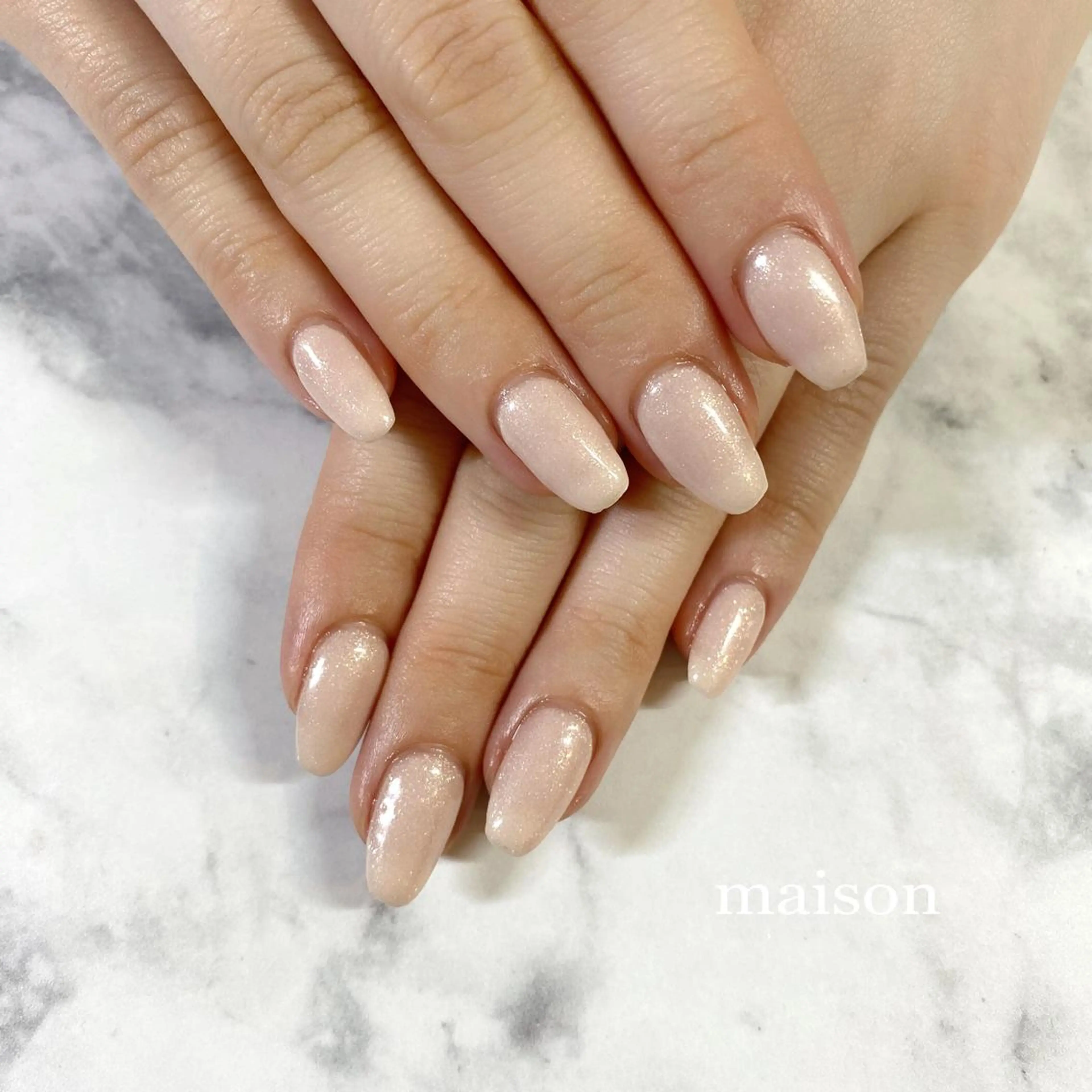 ネイル ラメ(グリッター) ワンカラーネイル ハンドネイル ISHIHARA KANAのネイルデザイン