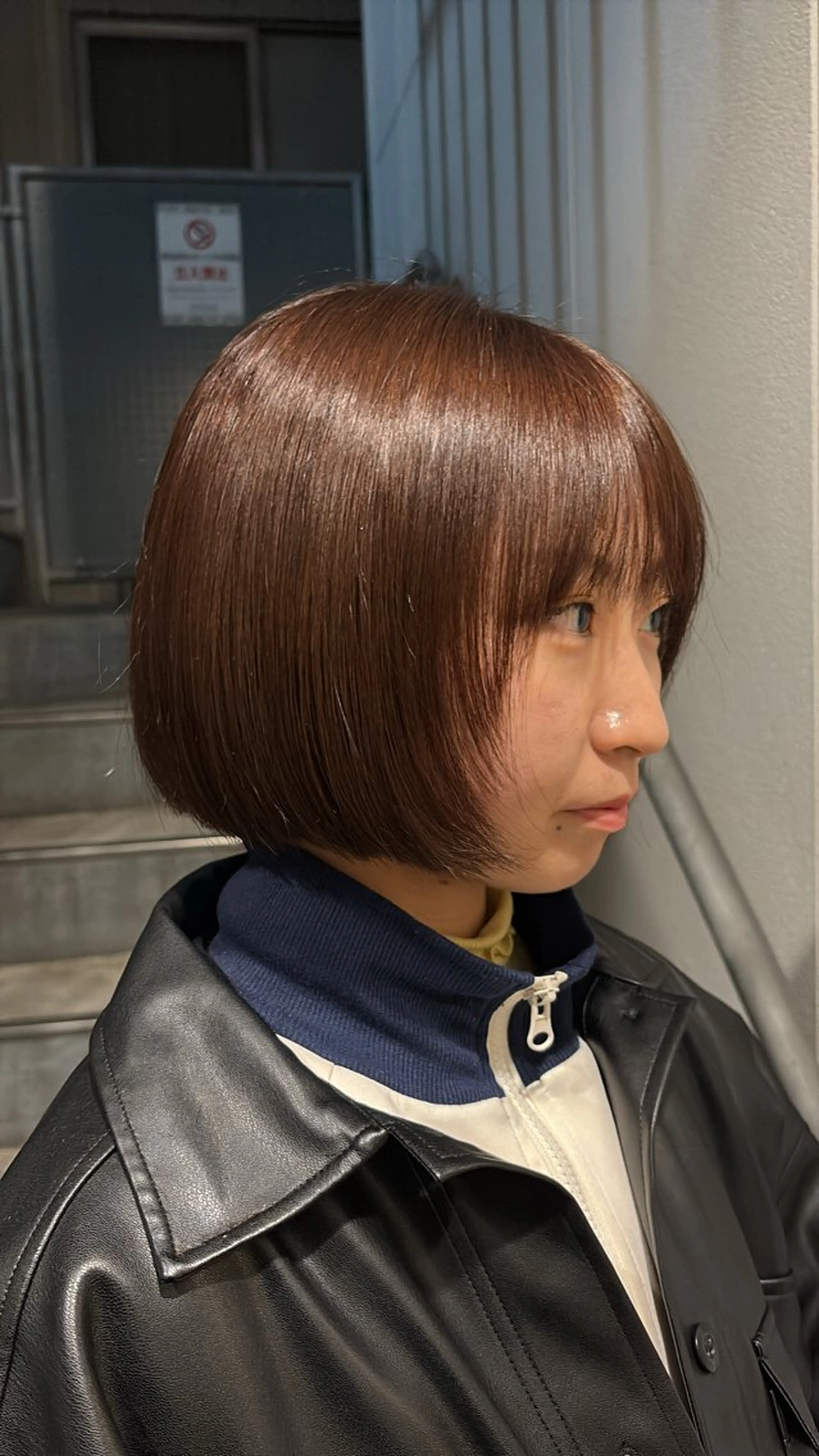 カラー ブラウンカラー ヘアカラー トリートメント anji /ハイトーン・パーマのヘアスタイル