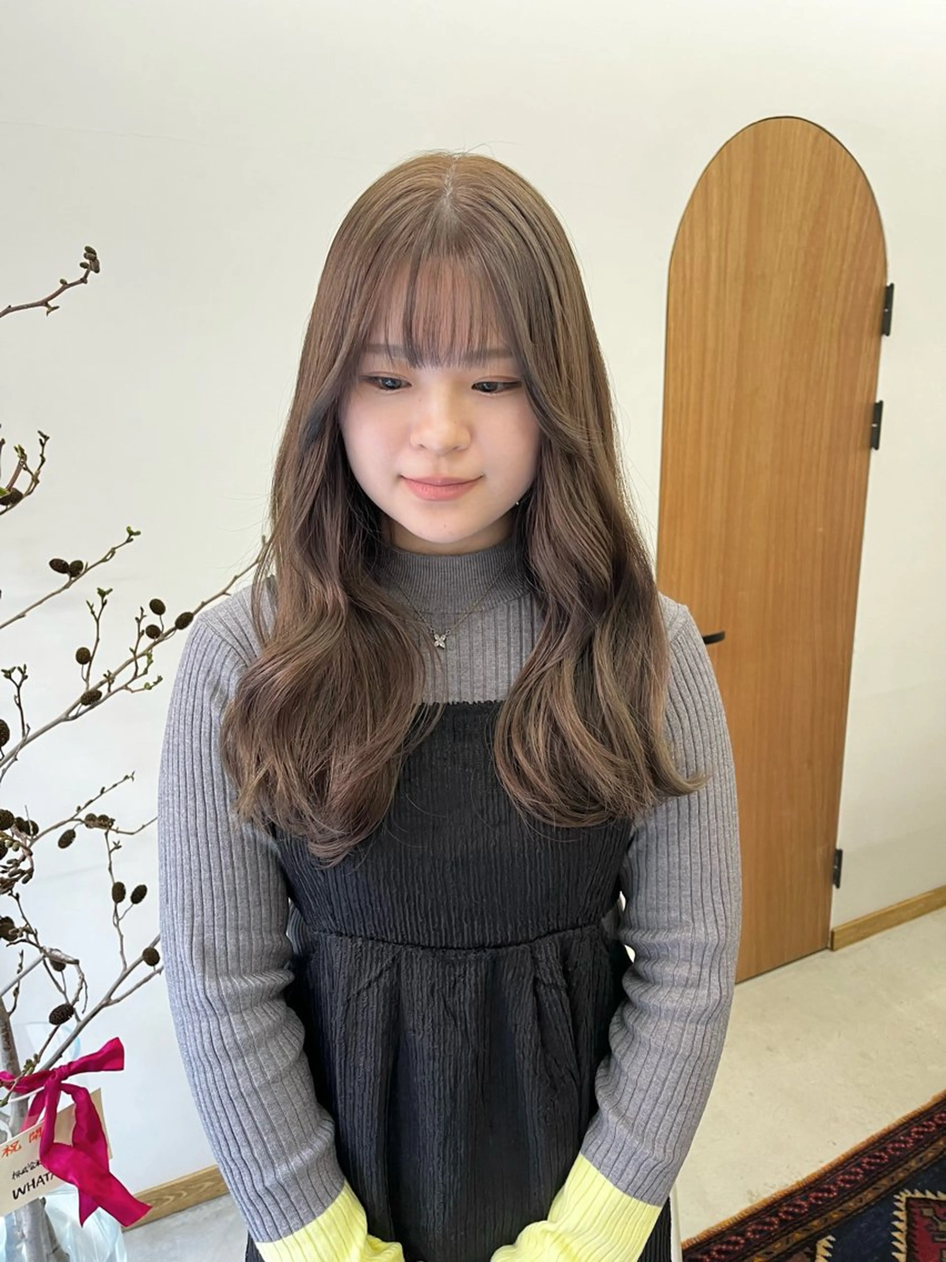 ロング カラー ヘアアレンジ ブリーチ ダブルカラー ブリーチなしカラー ena/ブリーチなし 透明感・レイヤー🎀のヘアスタイル