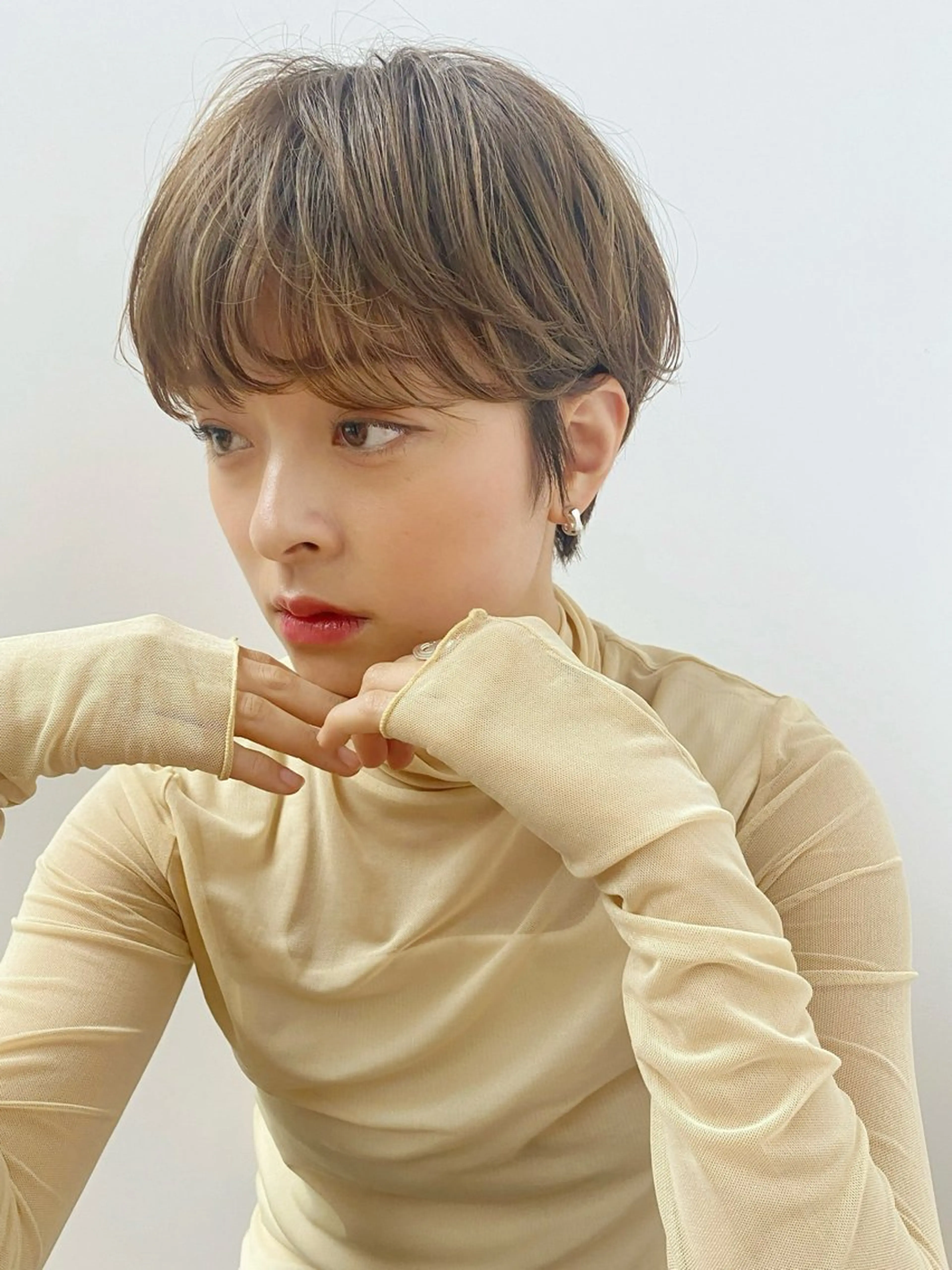 ショート カラー ベージュカラー ブリーチ ブリーチなしカラー ショートヘア カット ヘアカラー トリートメント 🉐メンズヘア特化 men's/ケンイチのヘアスタイル