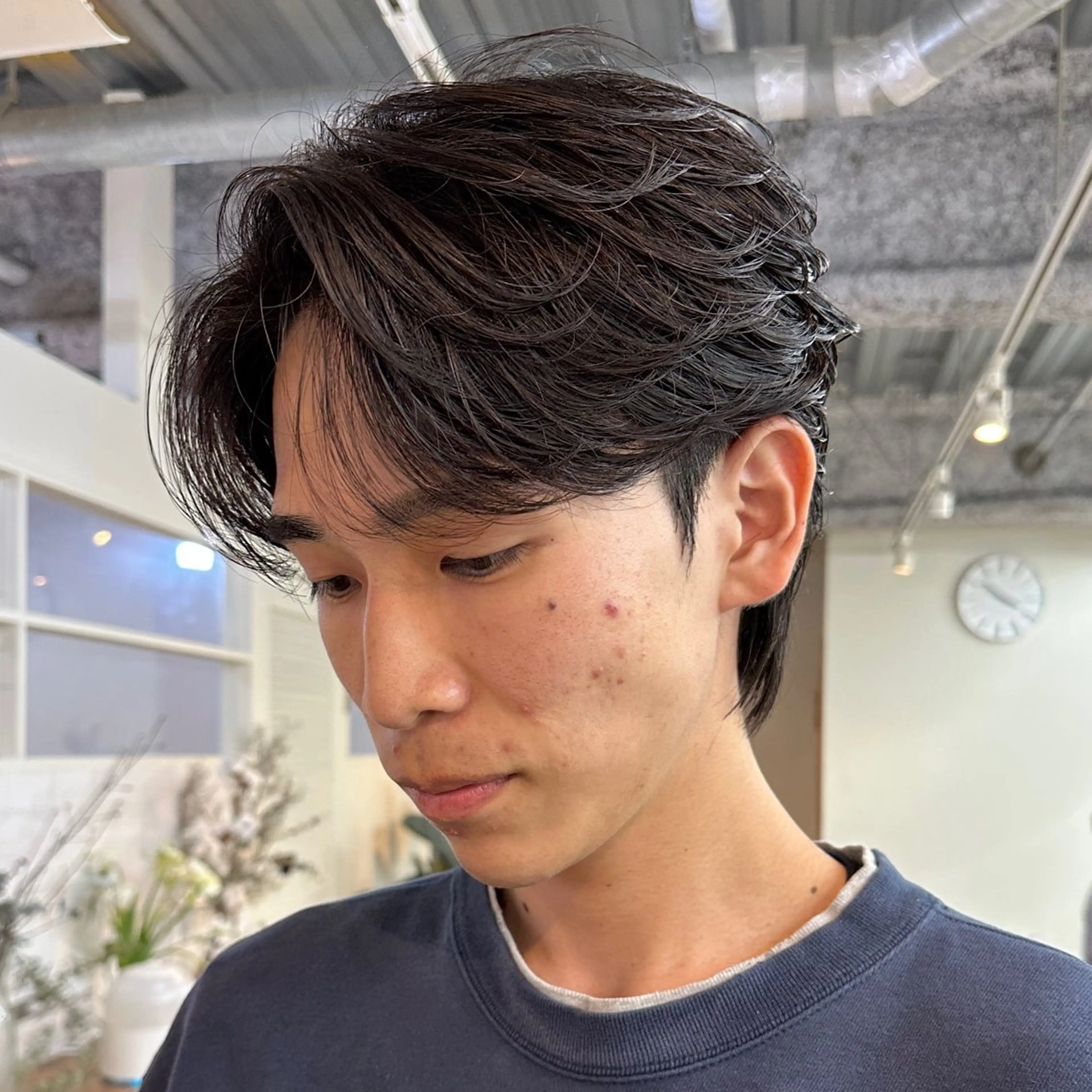 ショート パーマ メンズ フェザーパーマ メンズパーマ カット パーマ トリートメント JINKIメンズ特化 メンズカットパーマのヘアスタイル