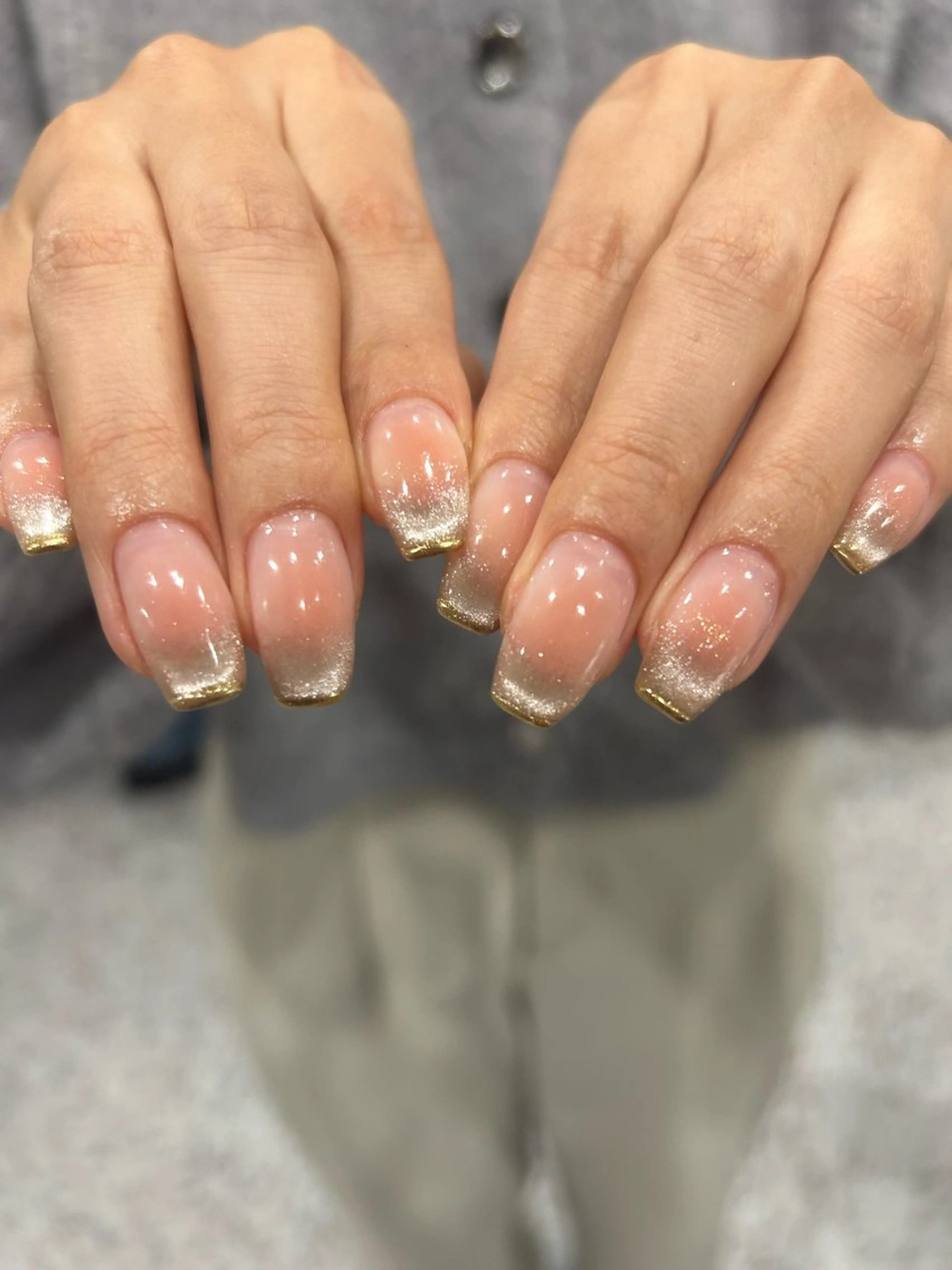 ネイル チークネイル フレンチネイル ミラーネイル ハンドネイル 小松 千冬snazzyのネイルデザイン