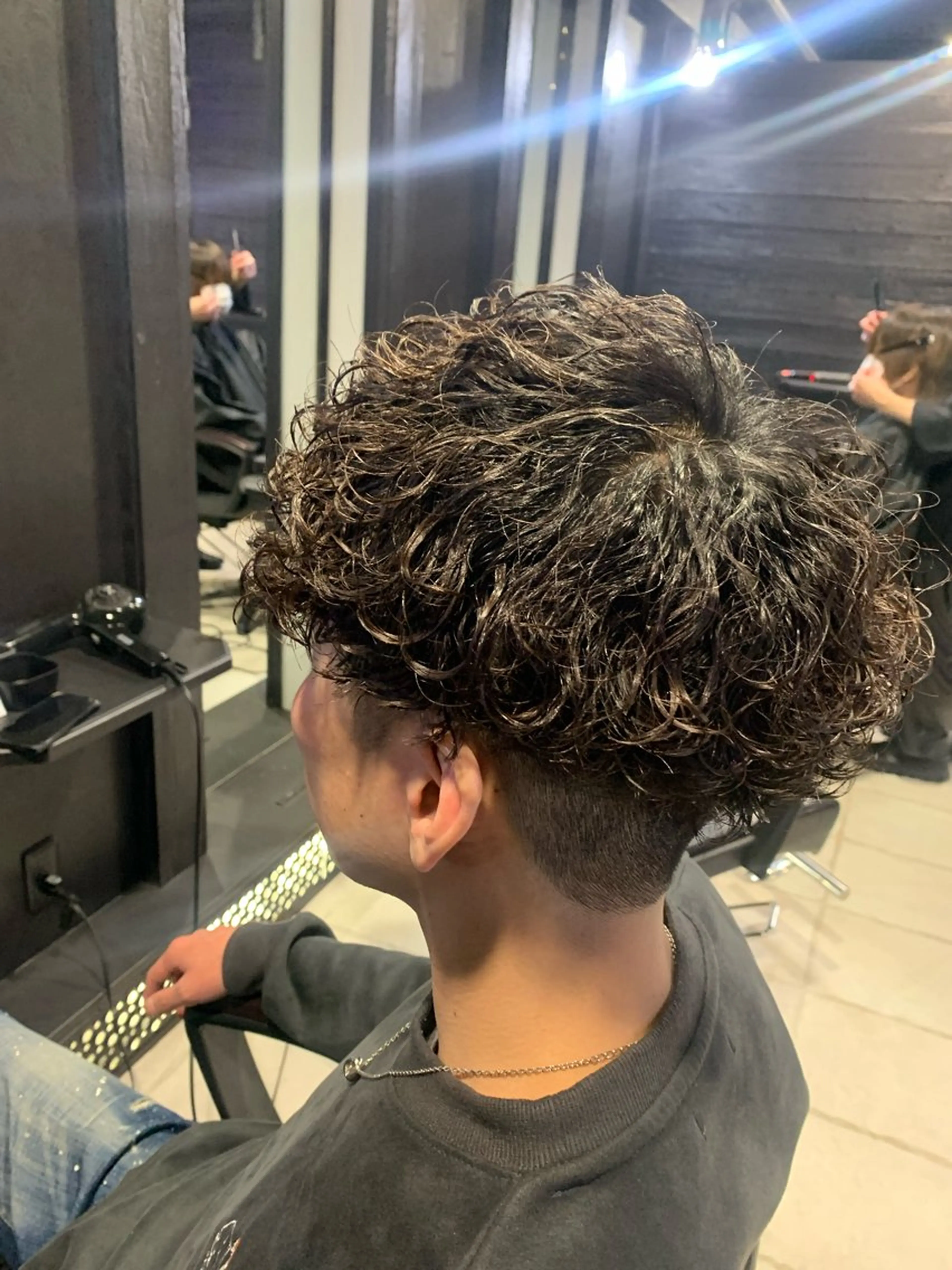 ミディアム ミディアムパーマ カット パーマ ヘアセット メンズパーマ/難波/ 心斎橋　室園亮佑のヘアスタイル