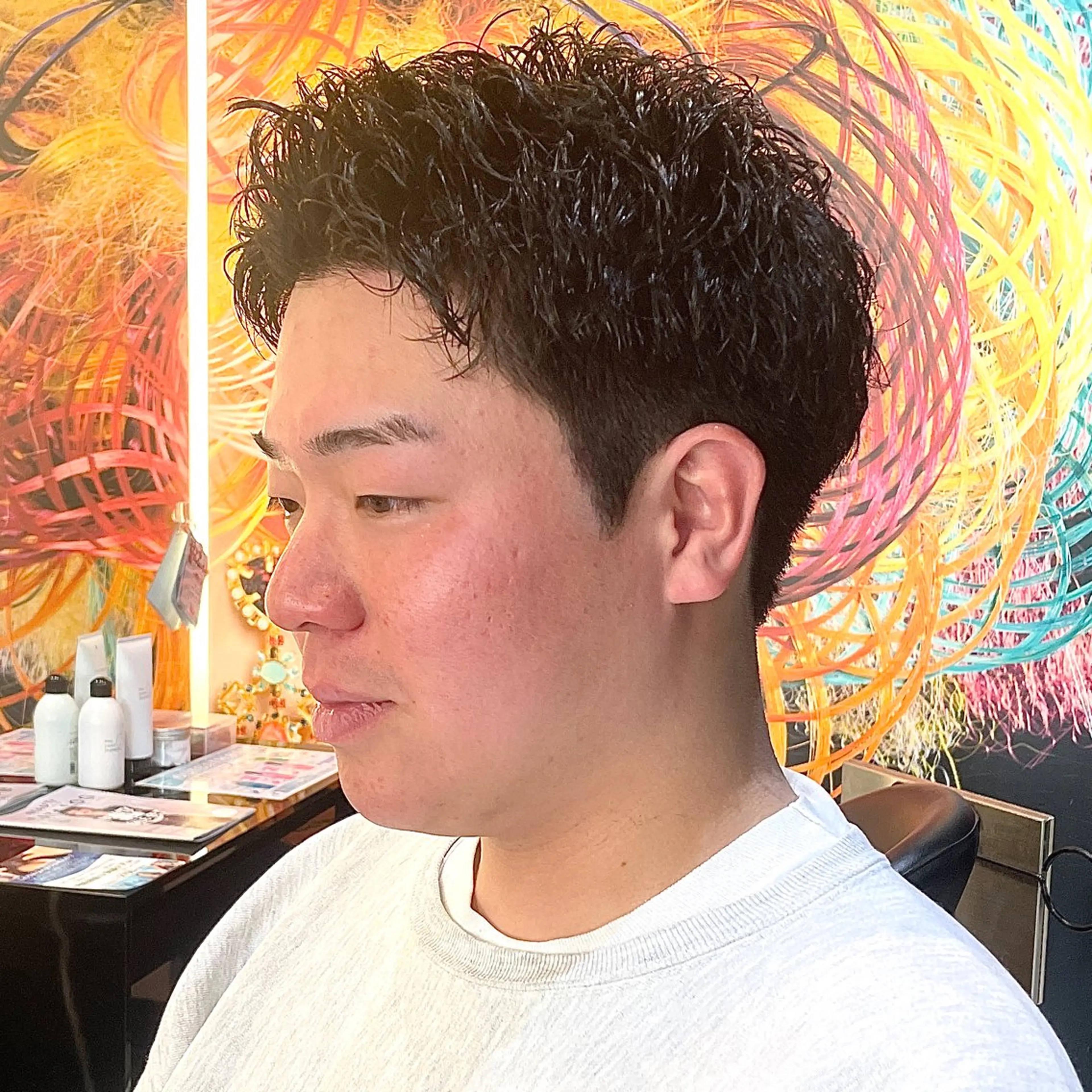 ショート パーマ メンズ メンズパーマ スパイキーショート ショートヘア カット パーマ メンズヘア特化 崎田 成人のヘアスタイル