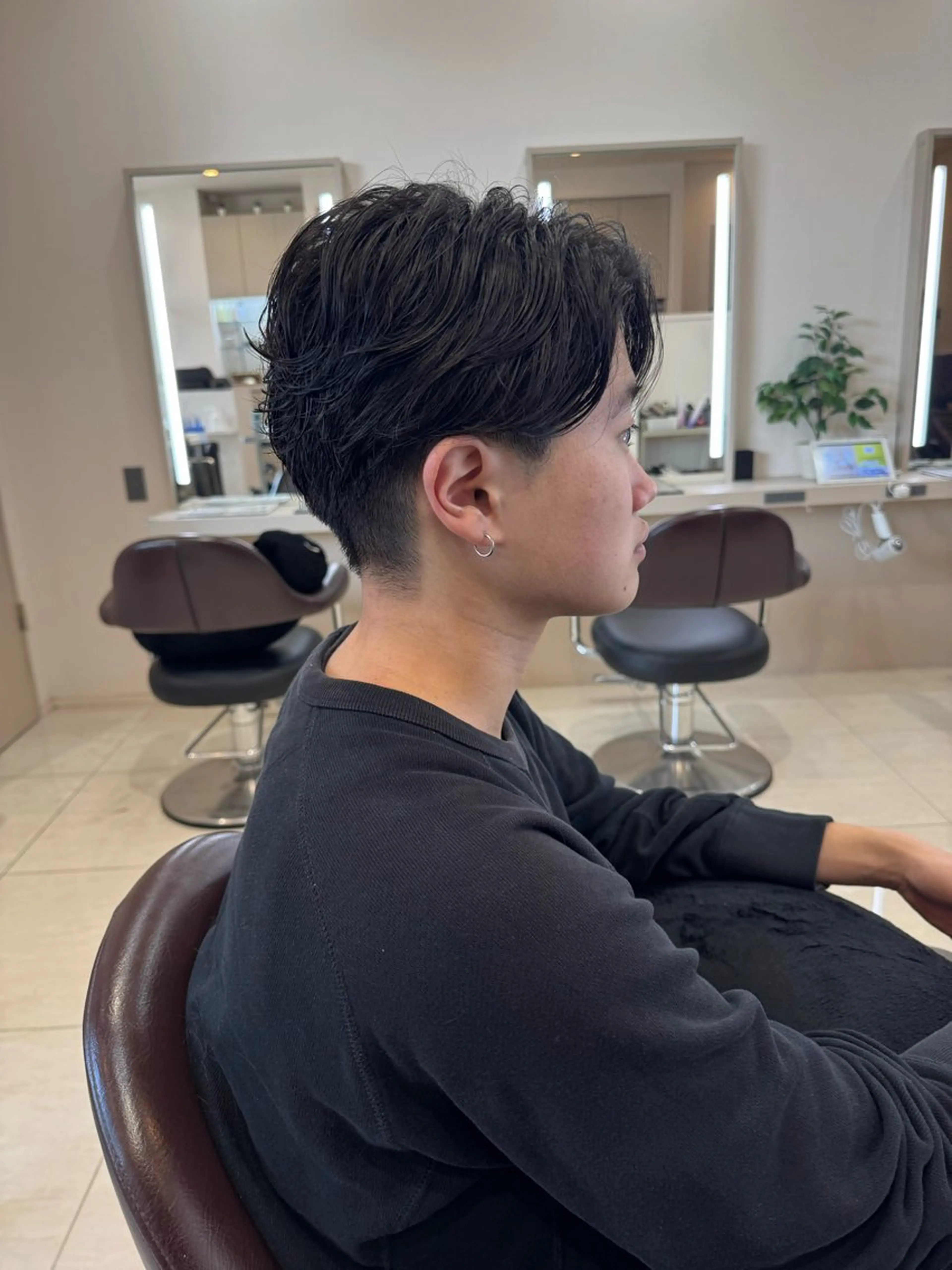 ショート パーマ メンズ カット パーマ トリートメント パーマ/ハイトーン /吉田眞のヘアスタイル